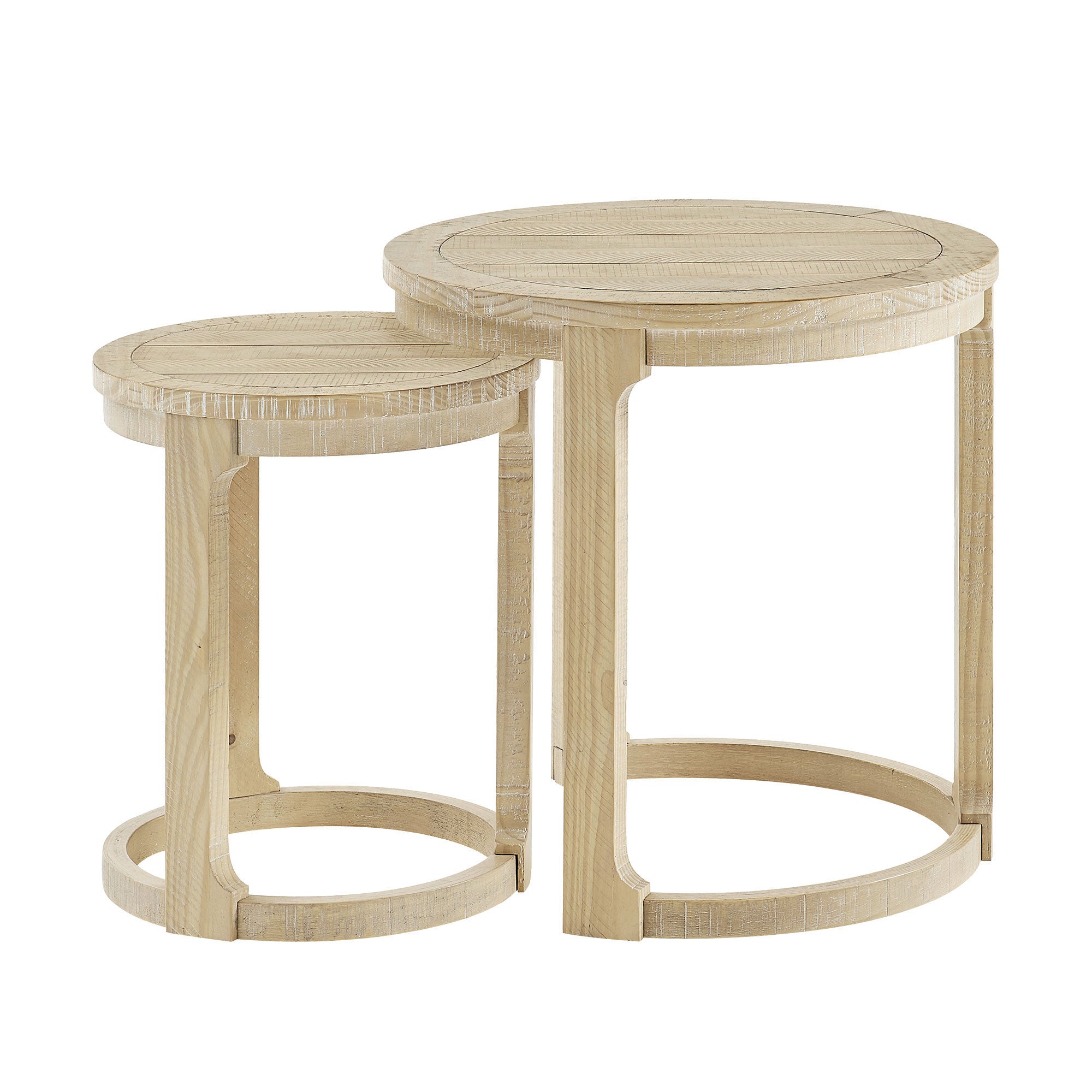 Modern Farmhouse Set of 2 Nesting Accent Tables