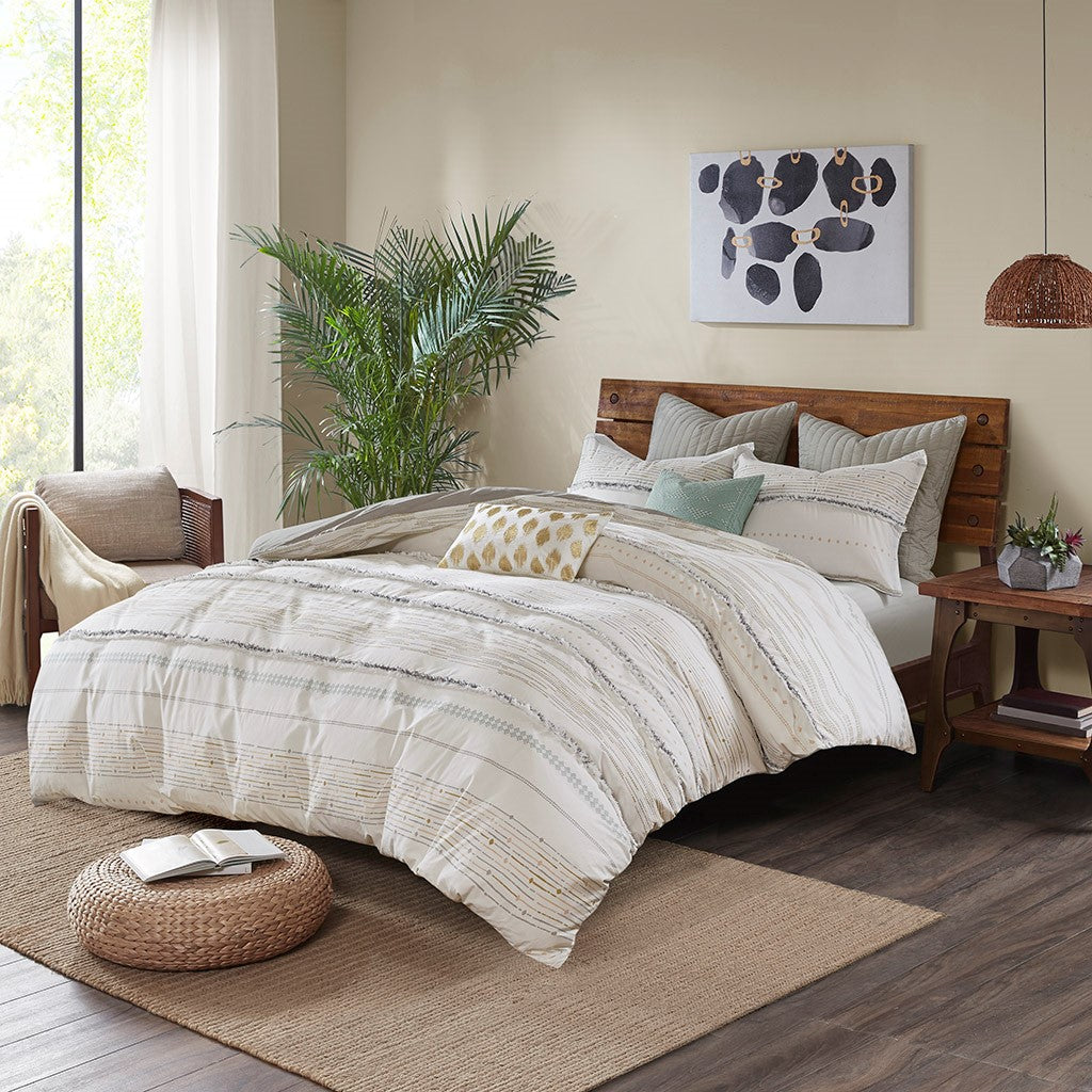 Nea Cotton Printed Comforter Set with Trim