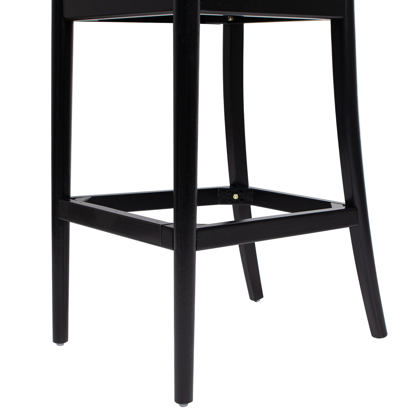 Arlin Upholstered Stool with Curved Back and Footrest, Set of 2