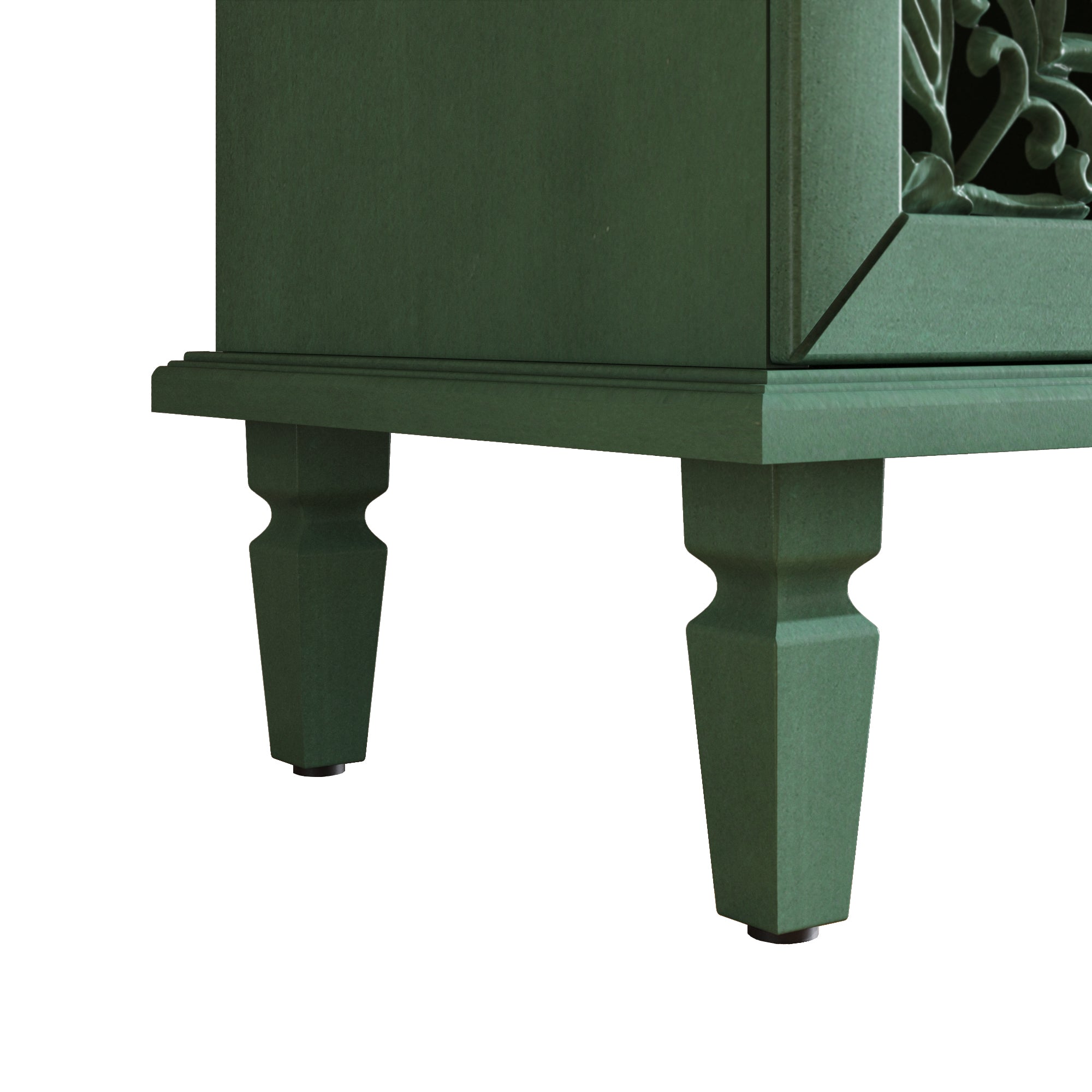 Floral Carvings Buffet Storage Cabinet