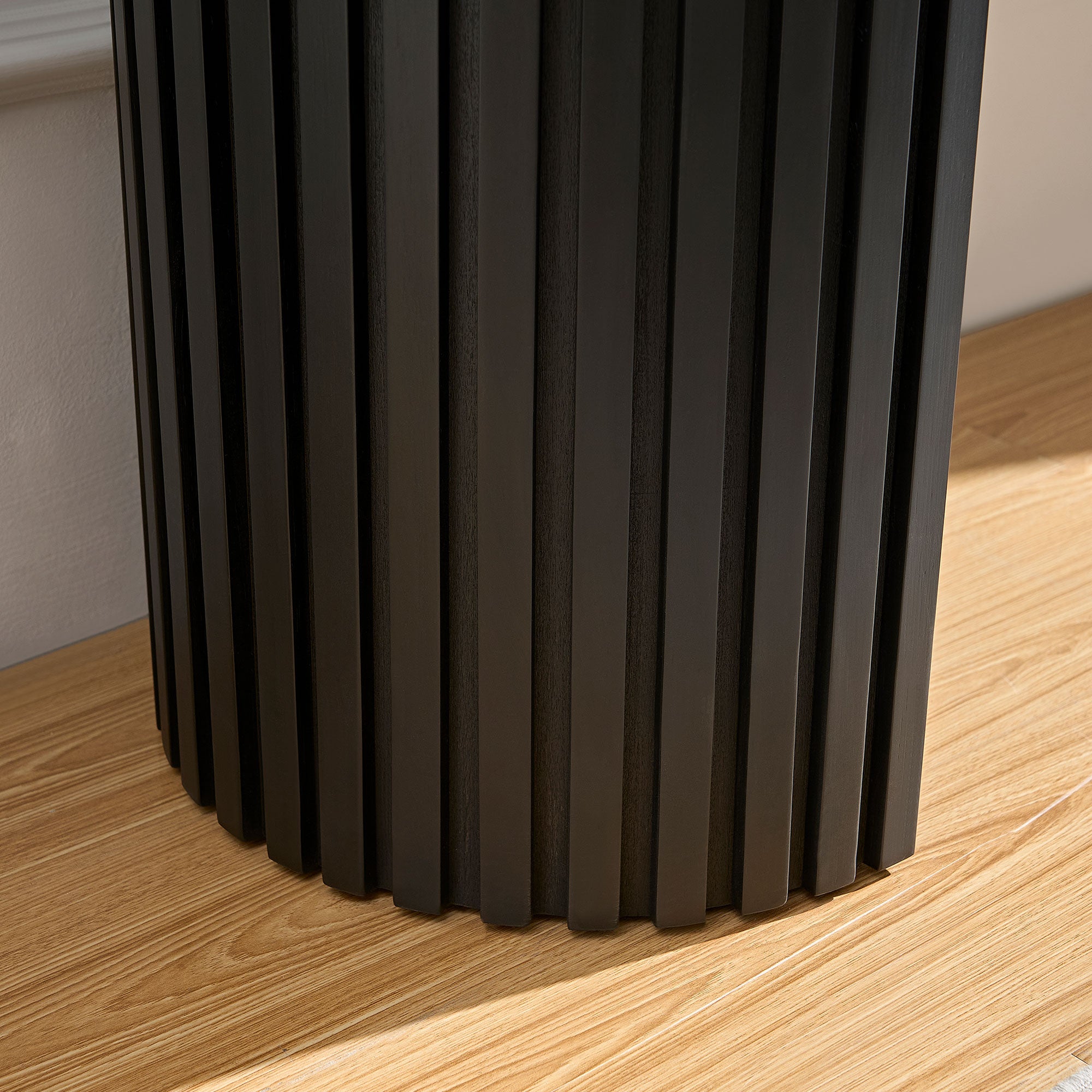 Mariposa Console Table with Drawer and Unique Vertical Stripe Design