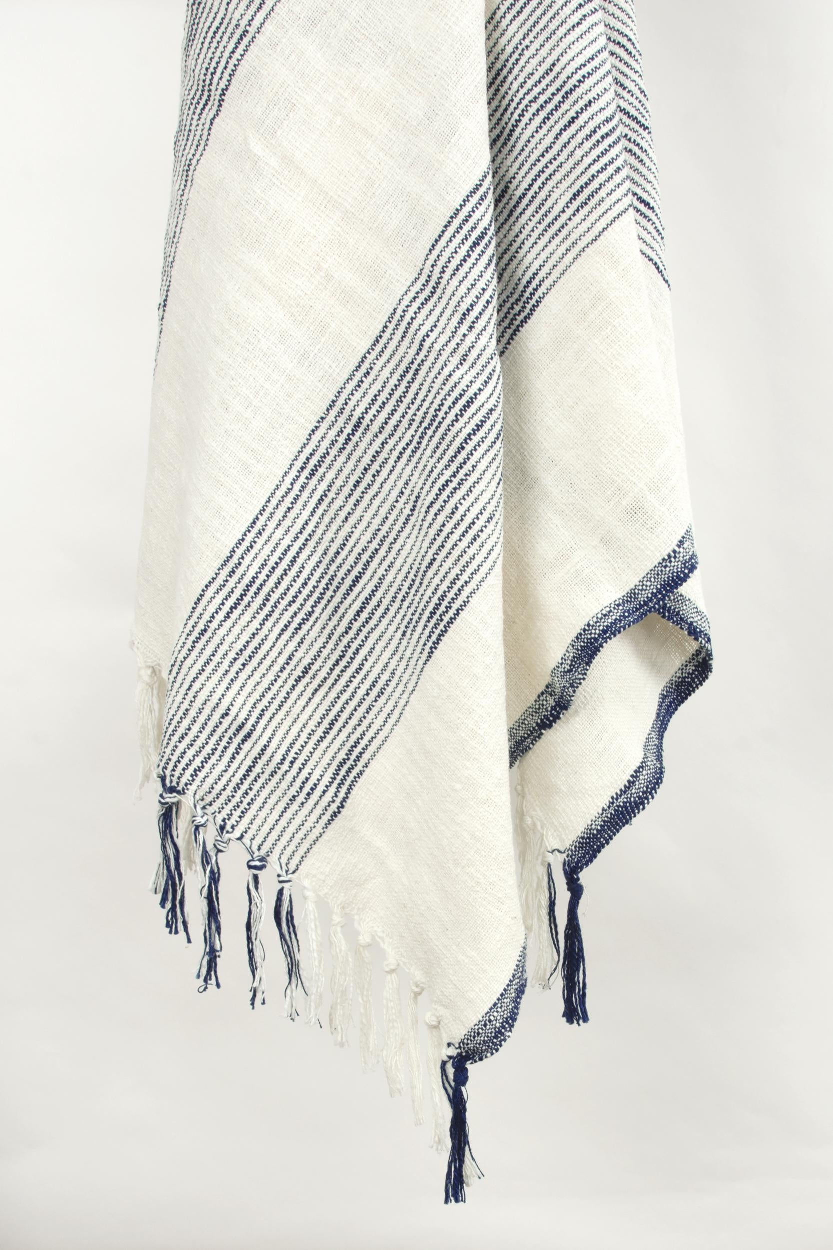 Stripe 100% Woven Textured Cotton Throw