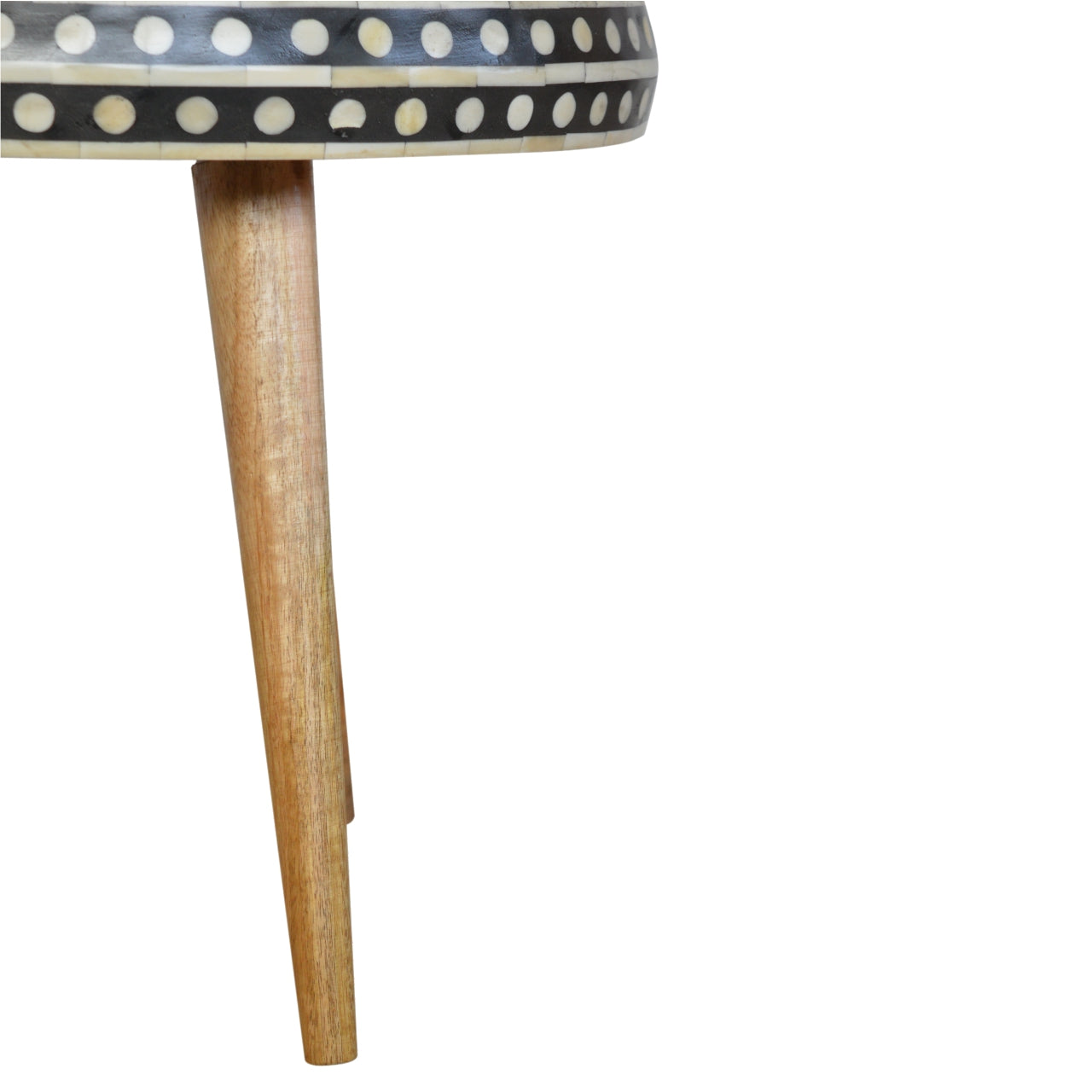Solid Wood Small Dotted End Table