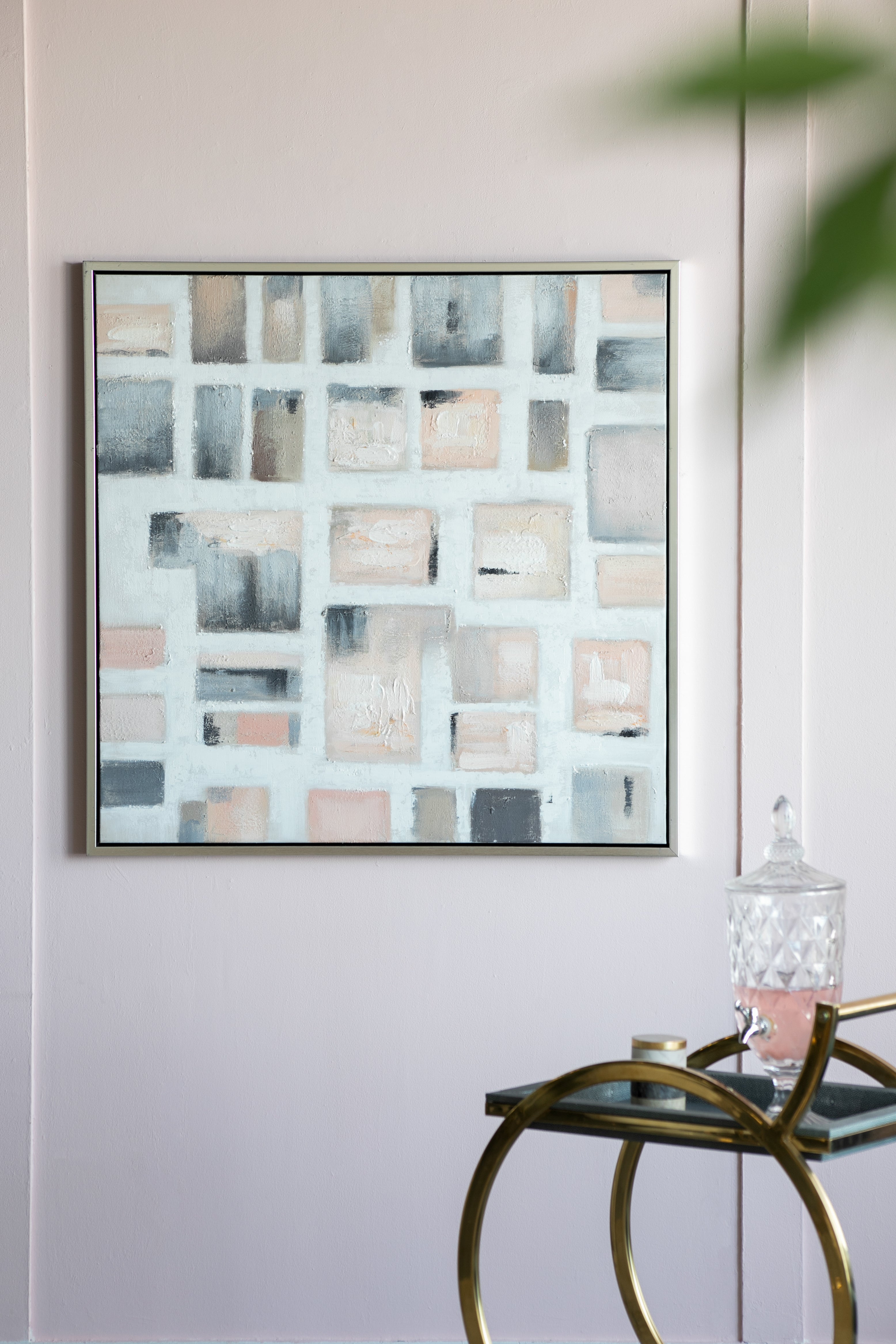 39.4x39.4' Cornerstone Framed Hand-painted Wall Art