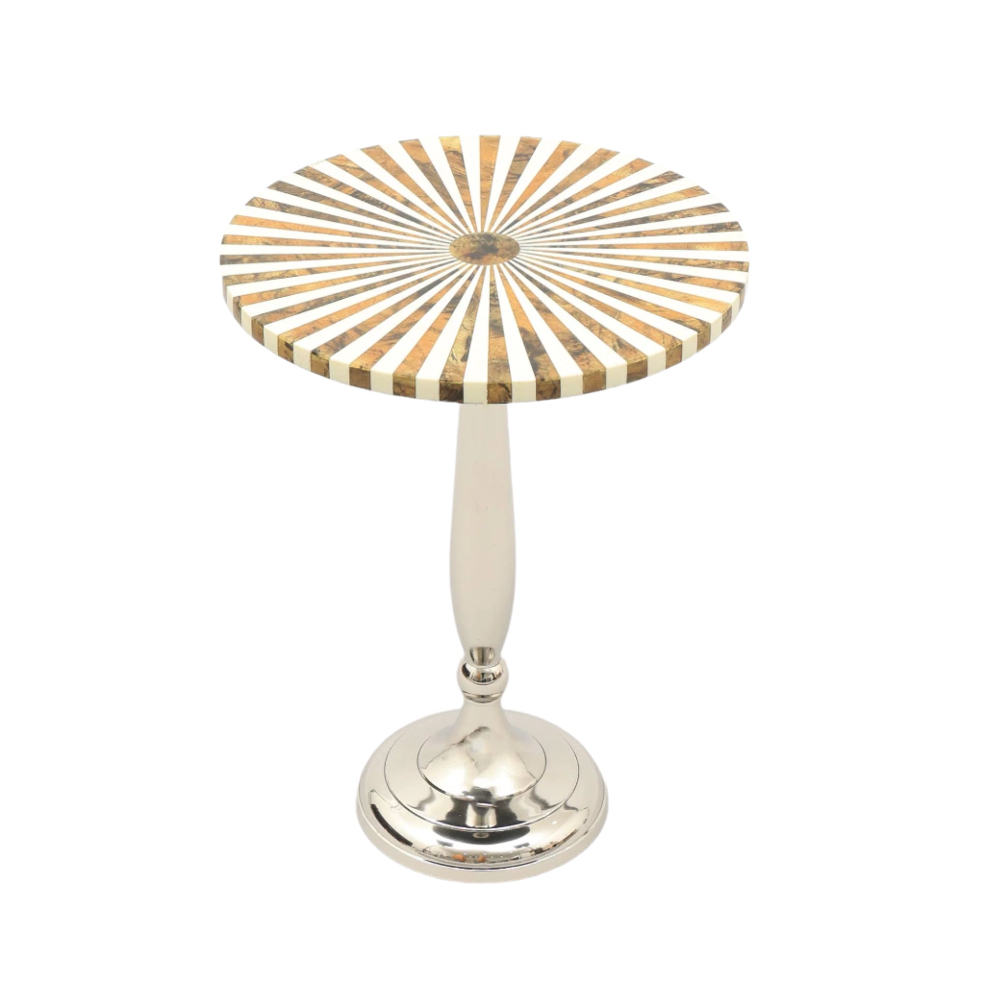 Decorative & Modern Nickel-Plated Resin Side Table-15X15X21"