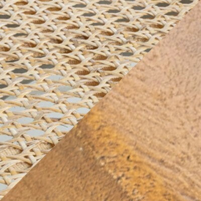 Cassis X-Back Wood Rattan Dining Chair, Set of 2