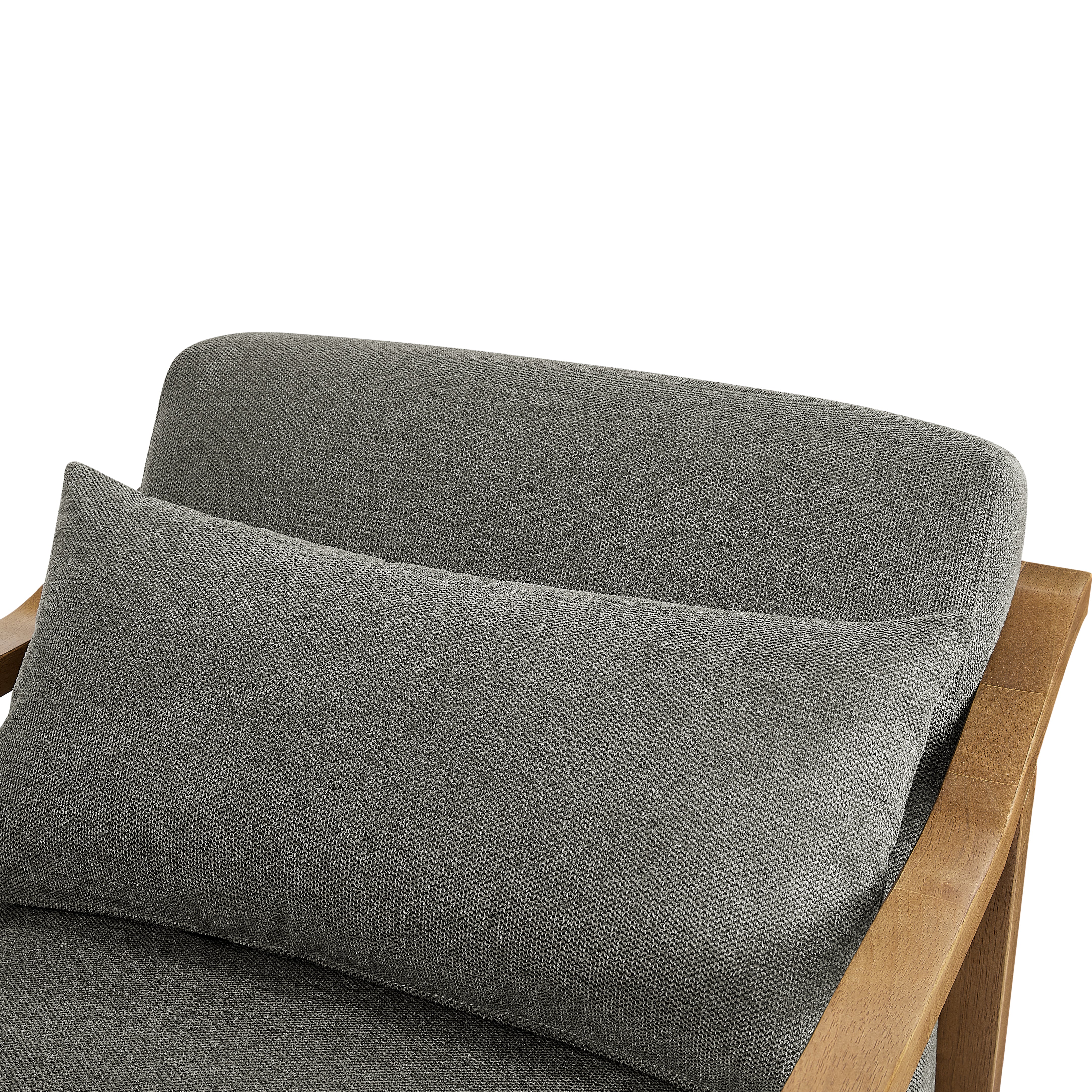 Reagan Wood Arm Accent Chair with Lumbar Pillow