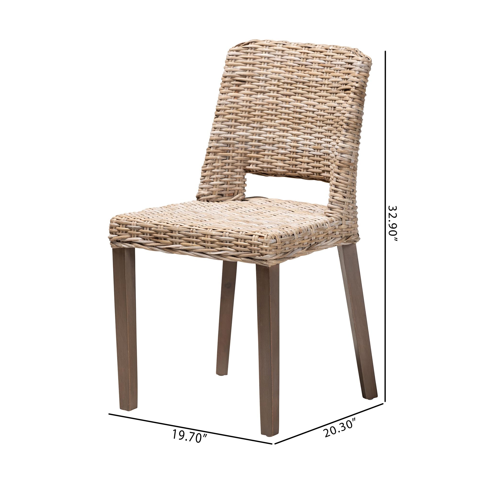Asha Rattan and Wood Dining Chair