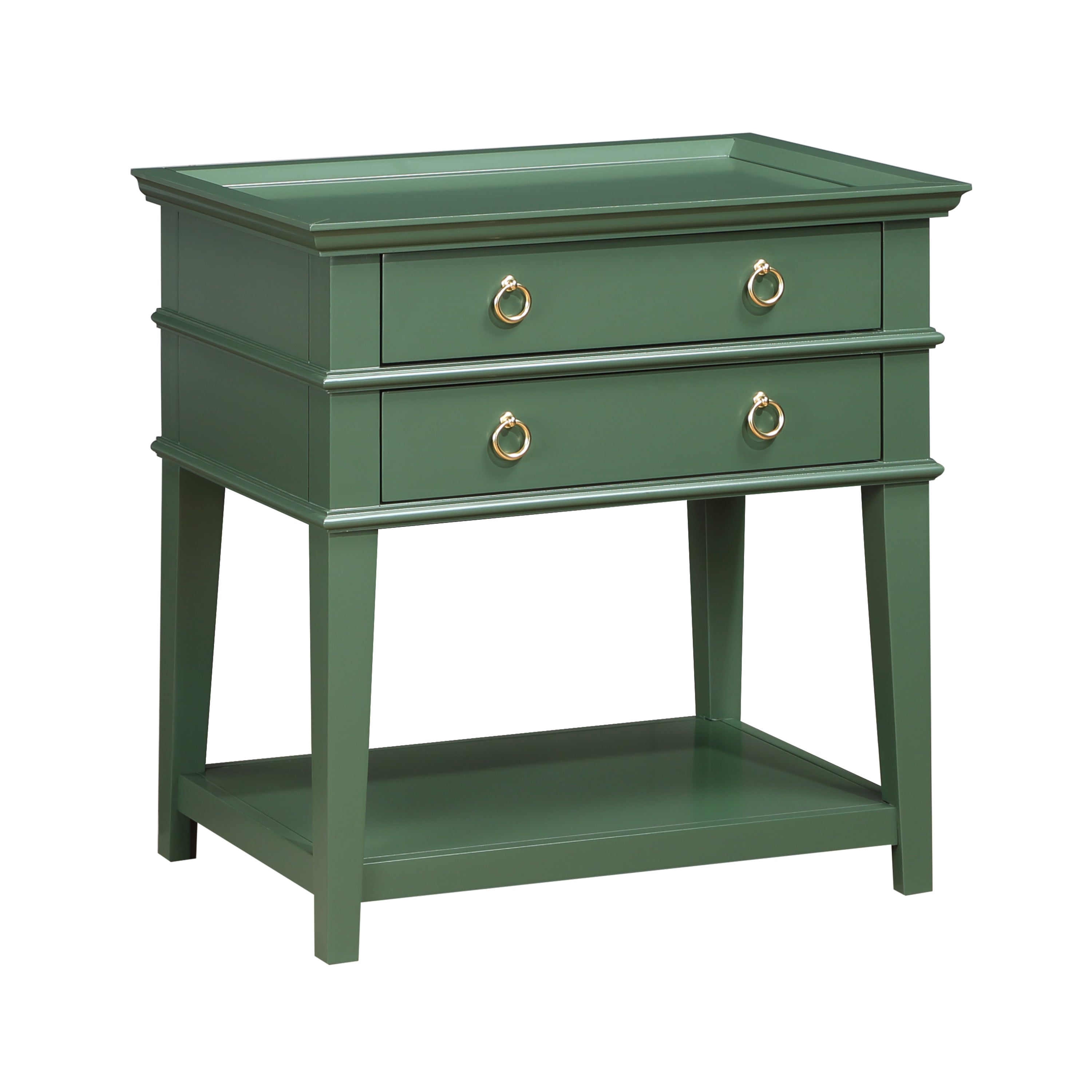 Carmona 2-Drawer Tray Top Nightstand