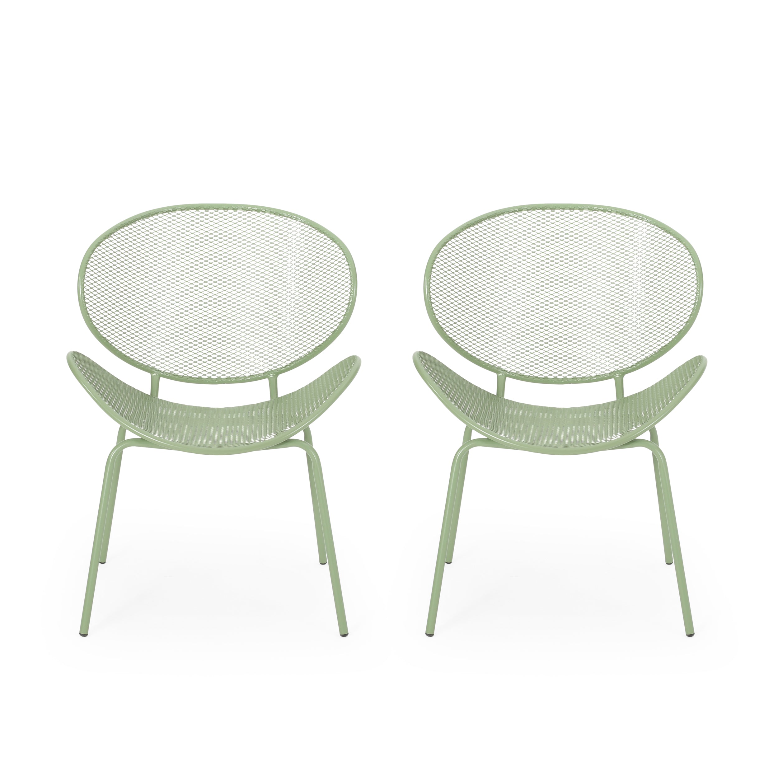 Modern Elba Chair Set With Mesh Seating And Retro Shell Design