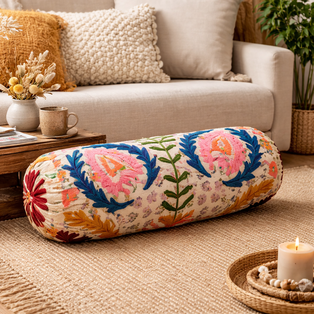 Kantha Charm Bolster