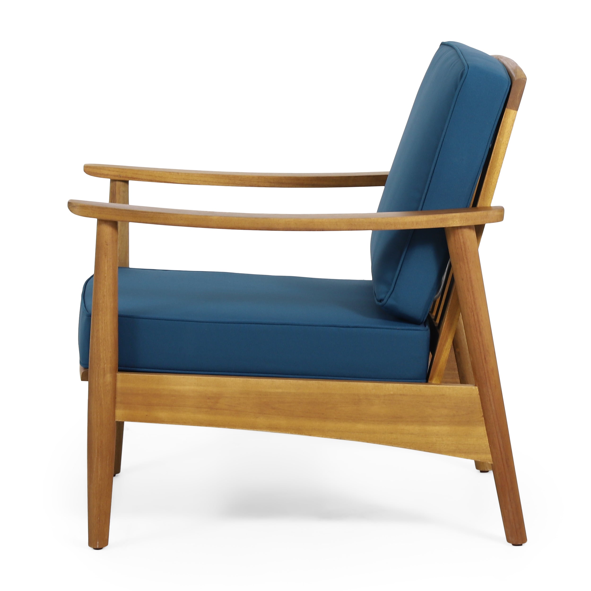Ellsworth Outdoor Acacia Wood Club Chair