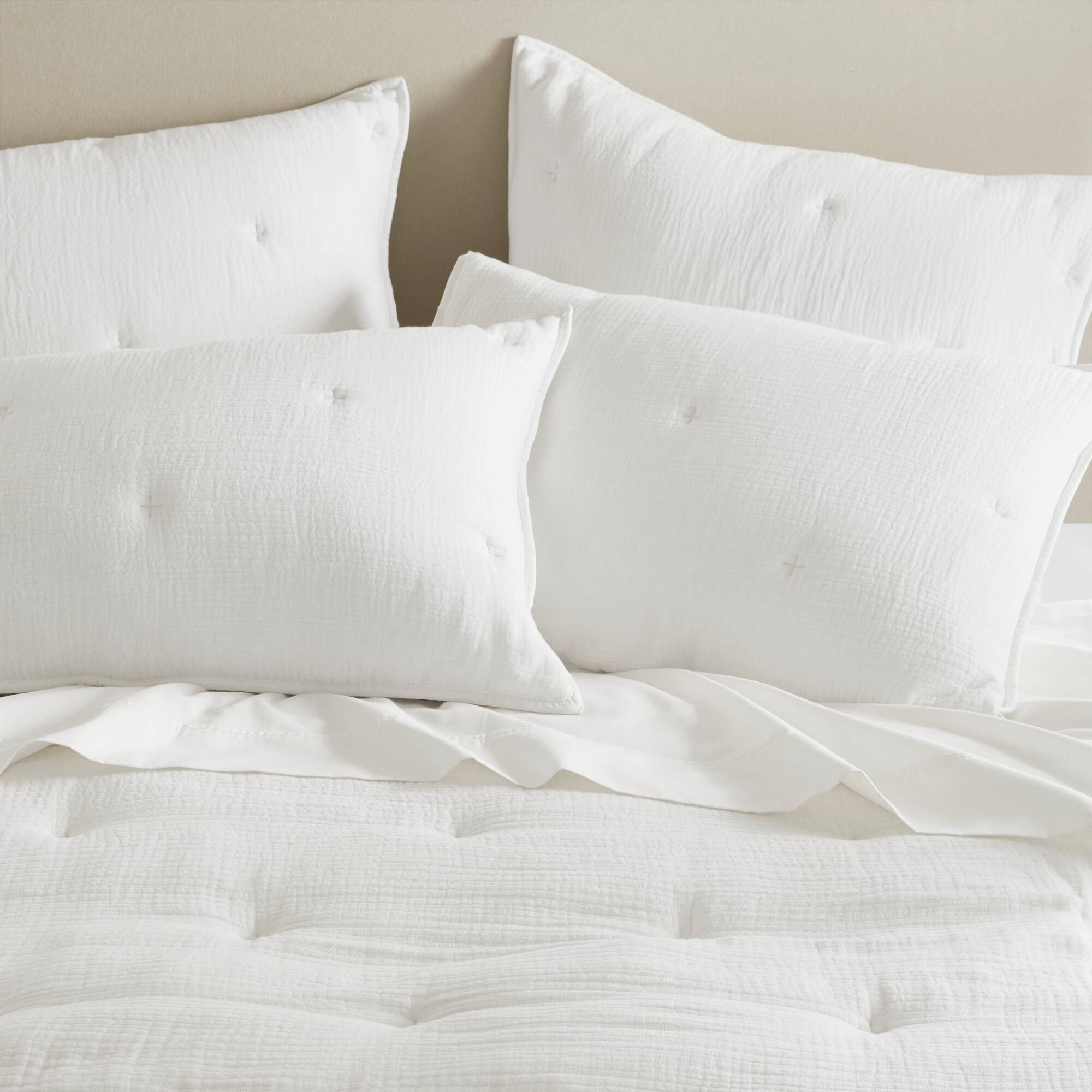 Cotton Gauze Embroidered Euro Sham