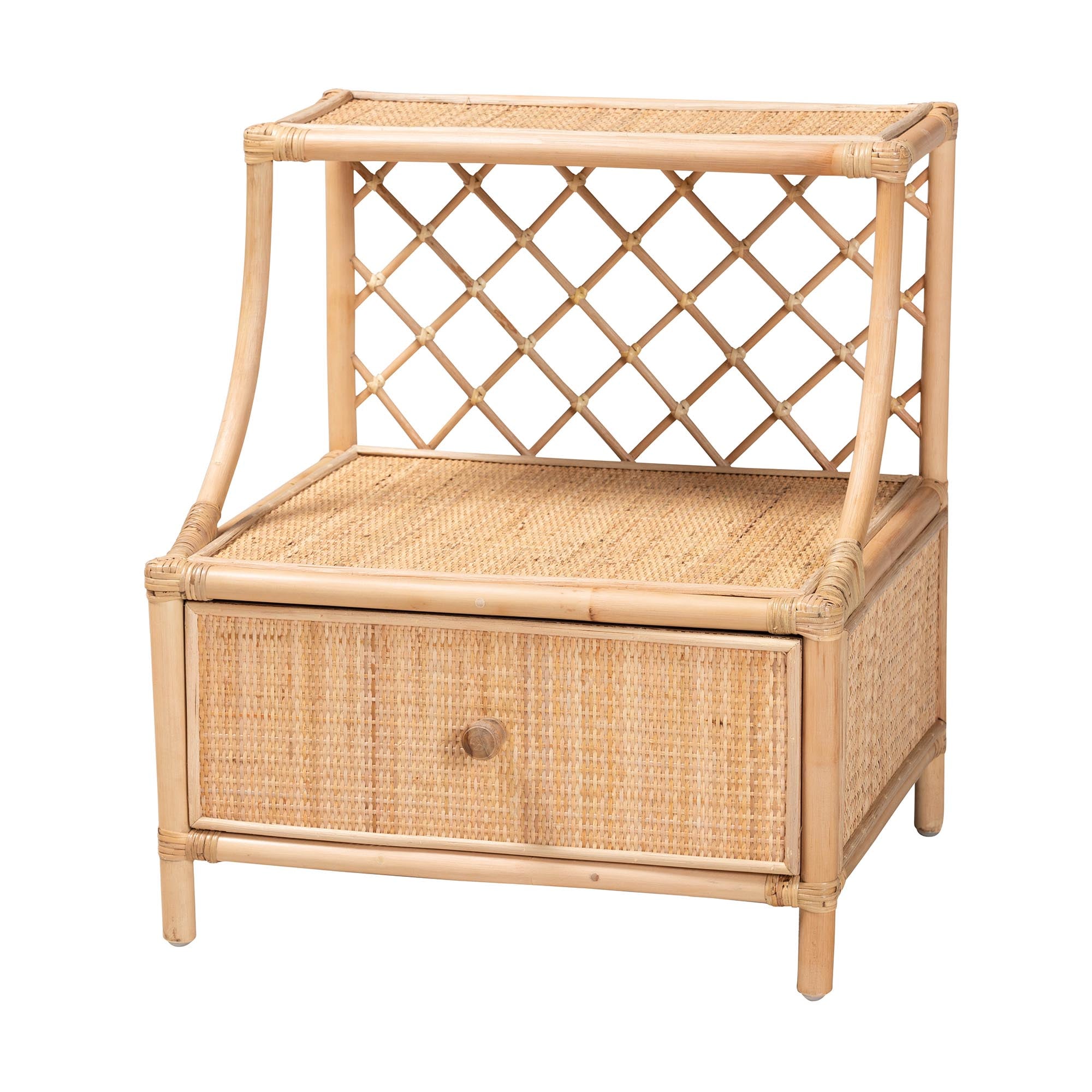 Raja Rattan 1-Drawer Nightstand