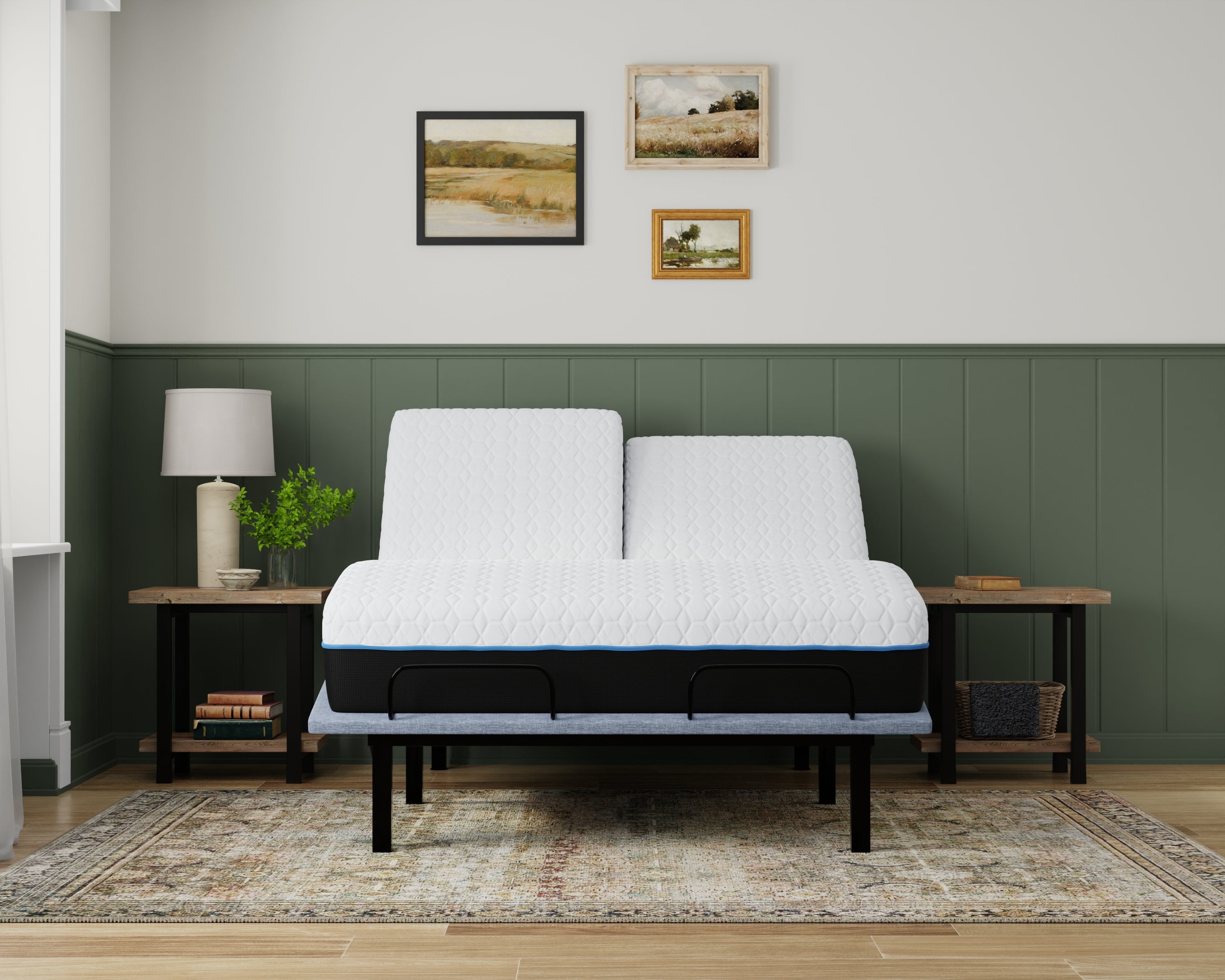 BedTech Copper Lux 12" Split Top Soft Memory Foam Mattress With Phase Change Cooling Fabric