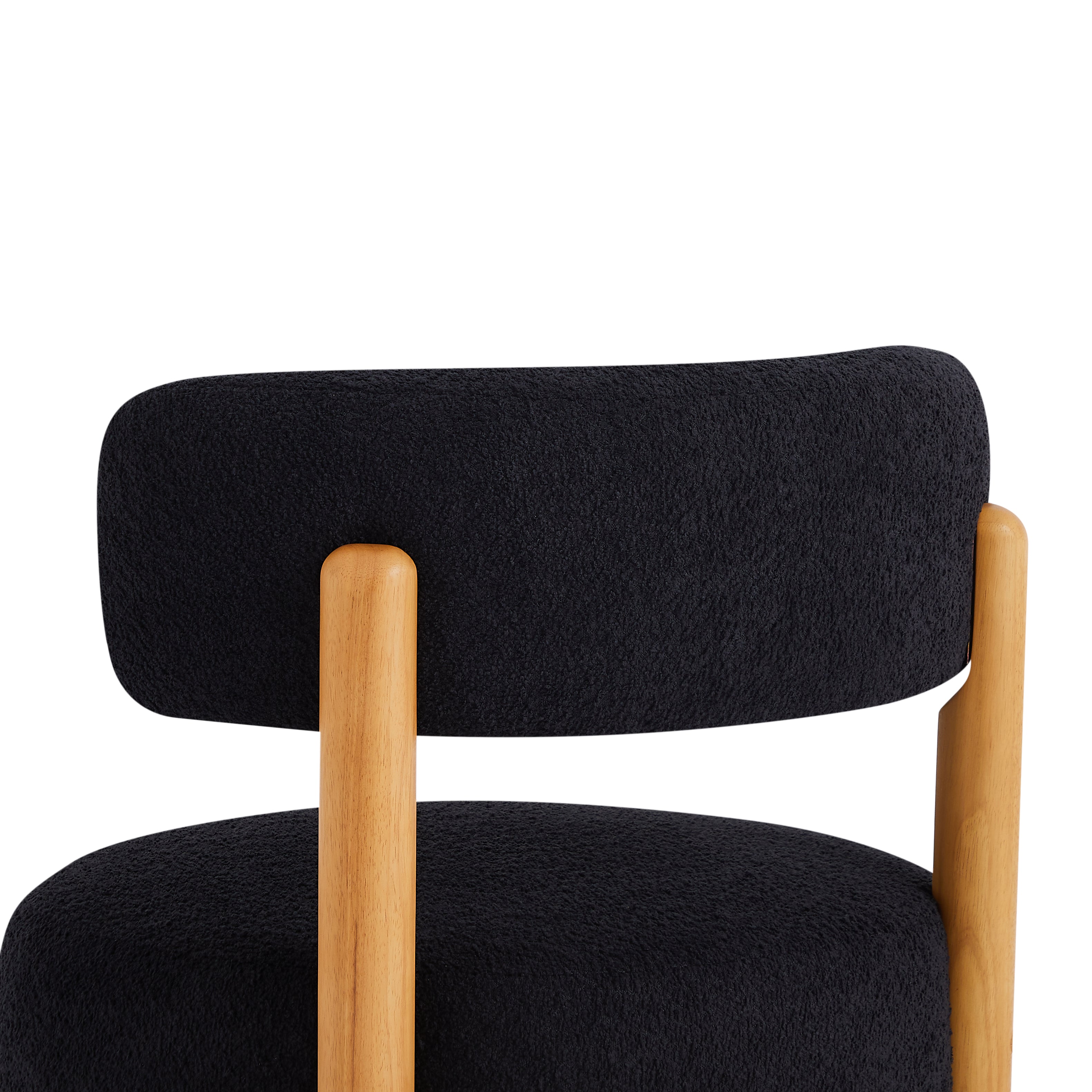 Modern Farmhouse Armless Accent Chair with Wooden Base