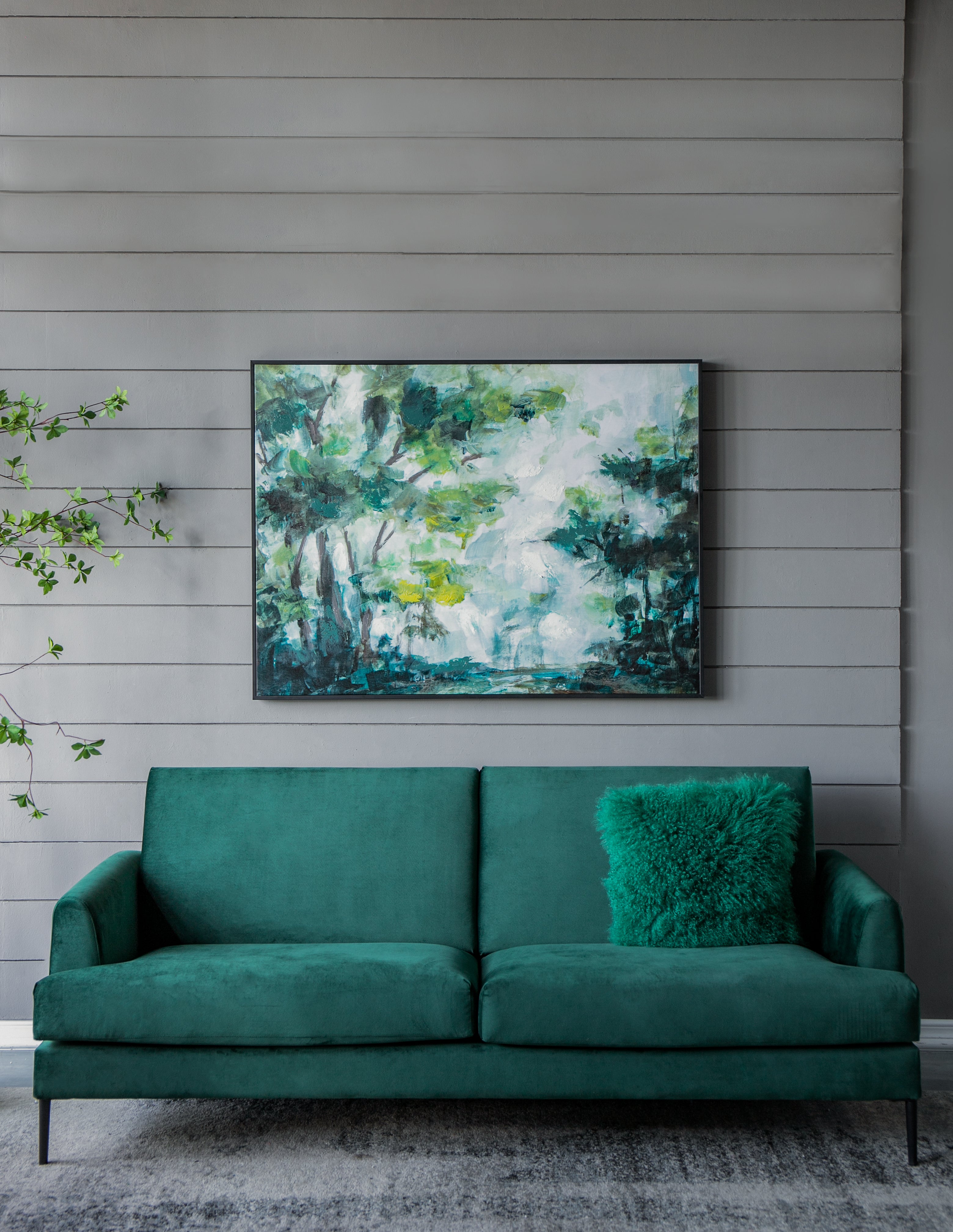 Multicolored Forest Landscape Wall Art