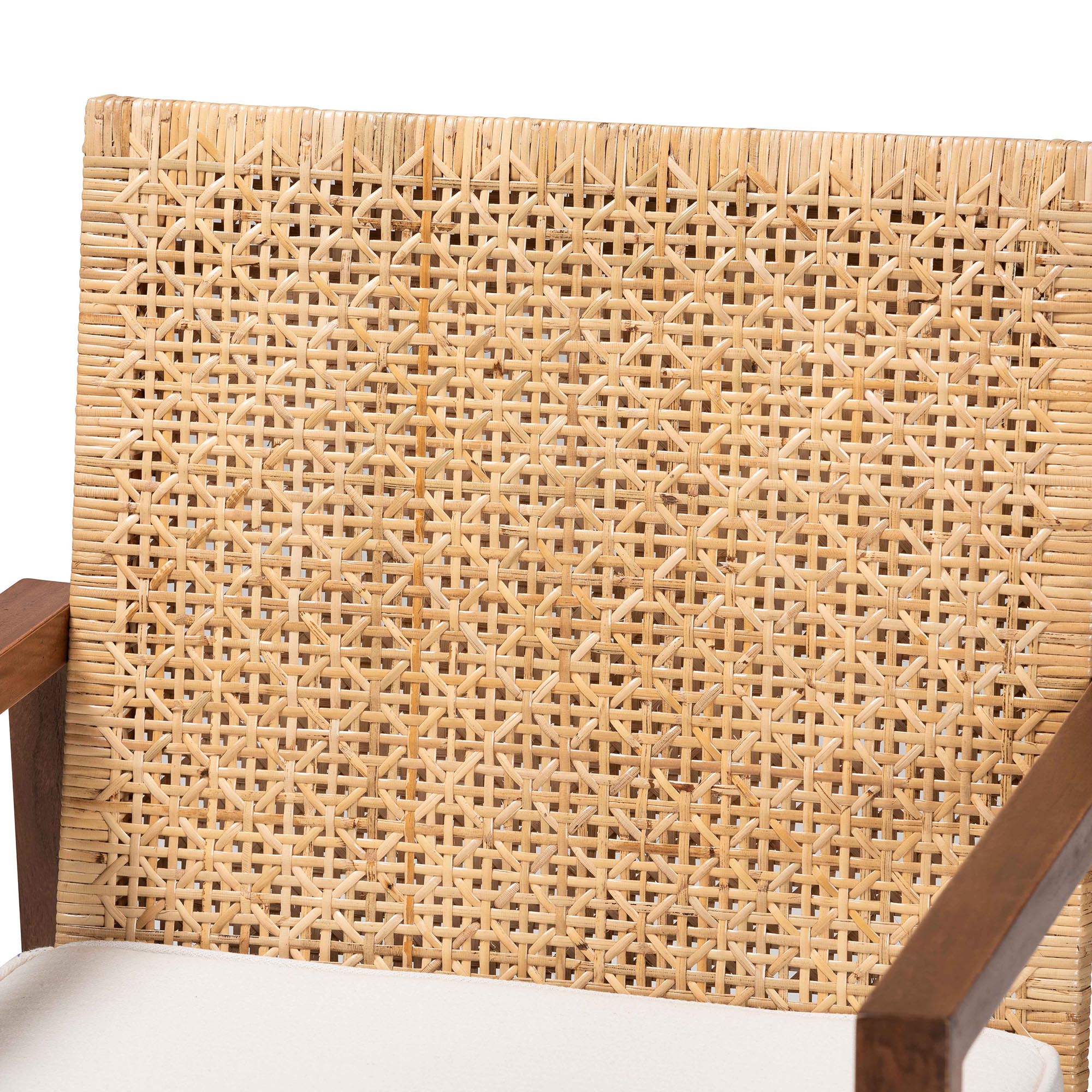 Moreno Rattan and Wood Arm Chair