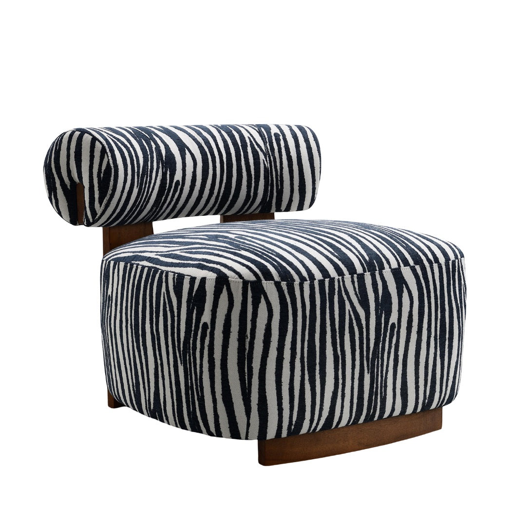 Avril Modern Zebra Stripe Accent Chair