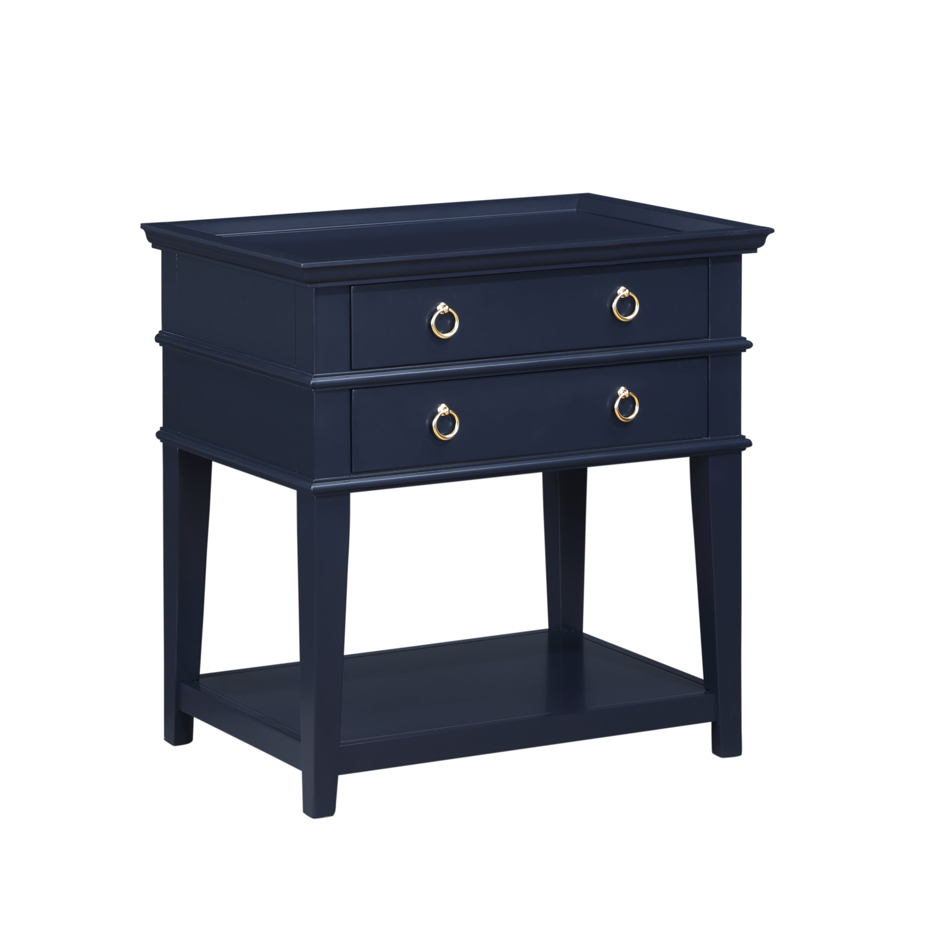 Carmona 2-Drawer Tray Top Nightstand