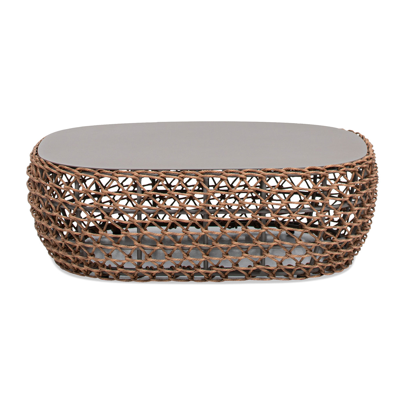 Willow Oval Wicker Patio Coffee Table