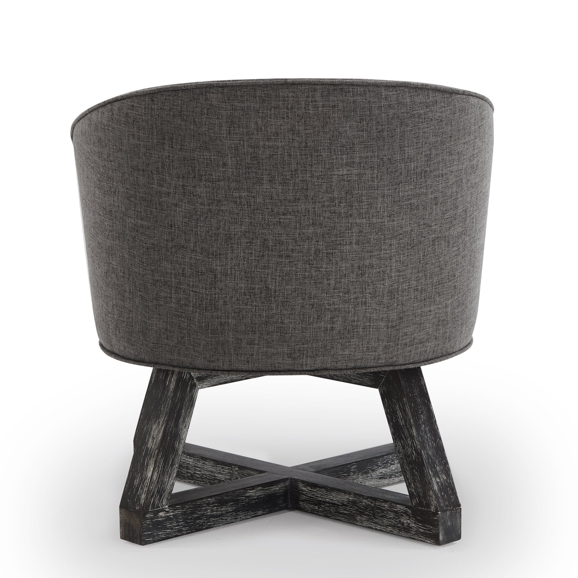Linen 360° Swivel Chair with Cross-Shaped Wooden Base