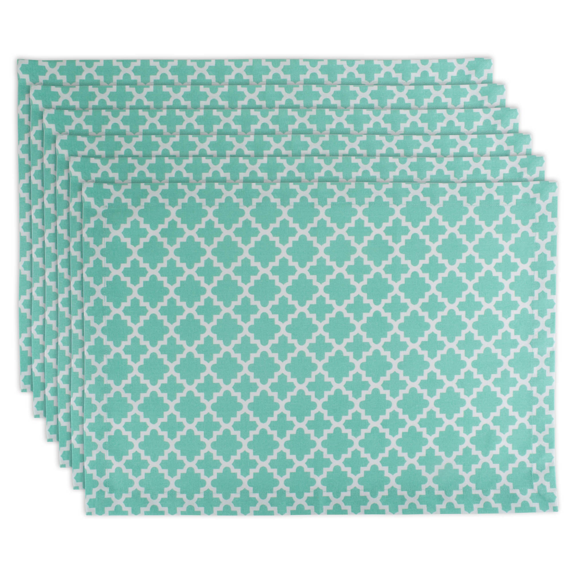 DII Lattice Print Cotton Placemat 6-Piece Set