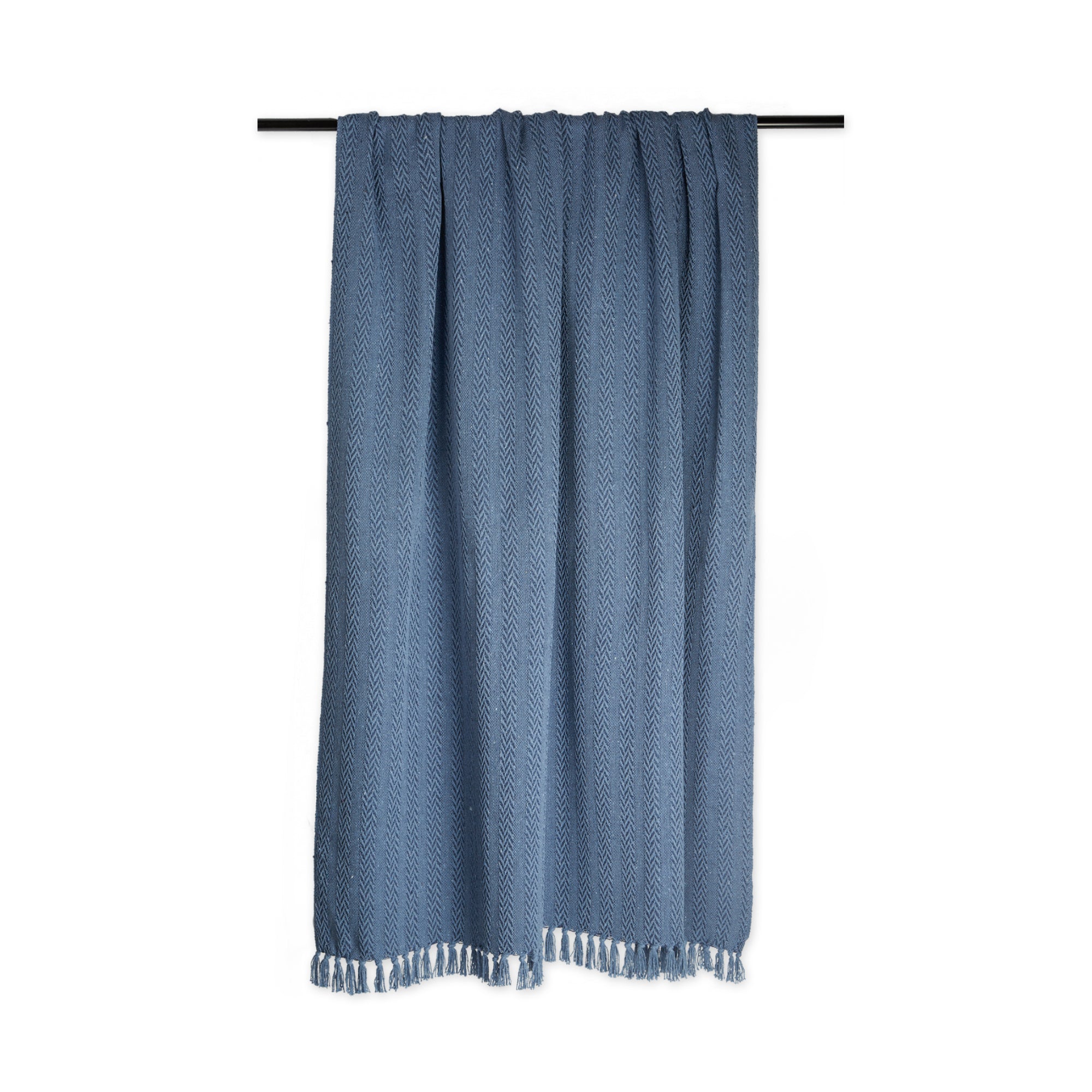 French Blue Tonal Textured Throw