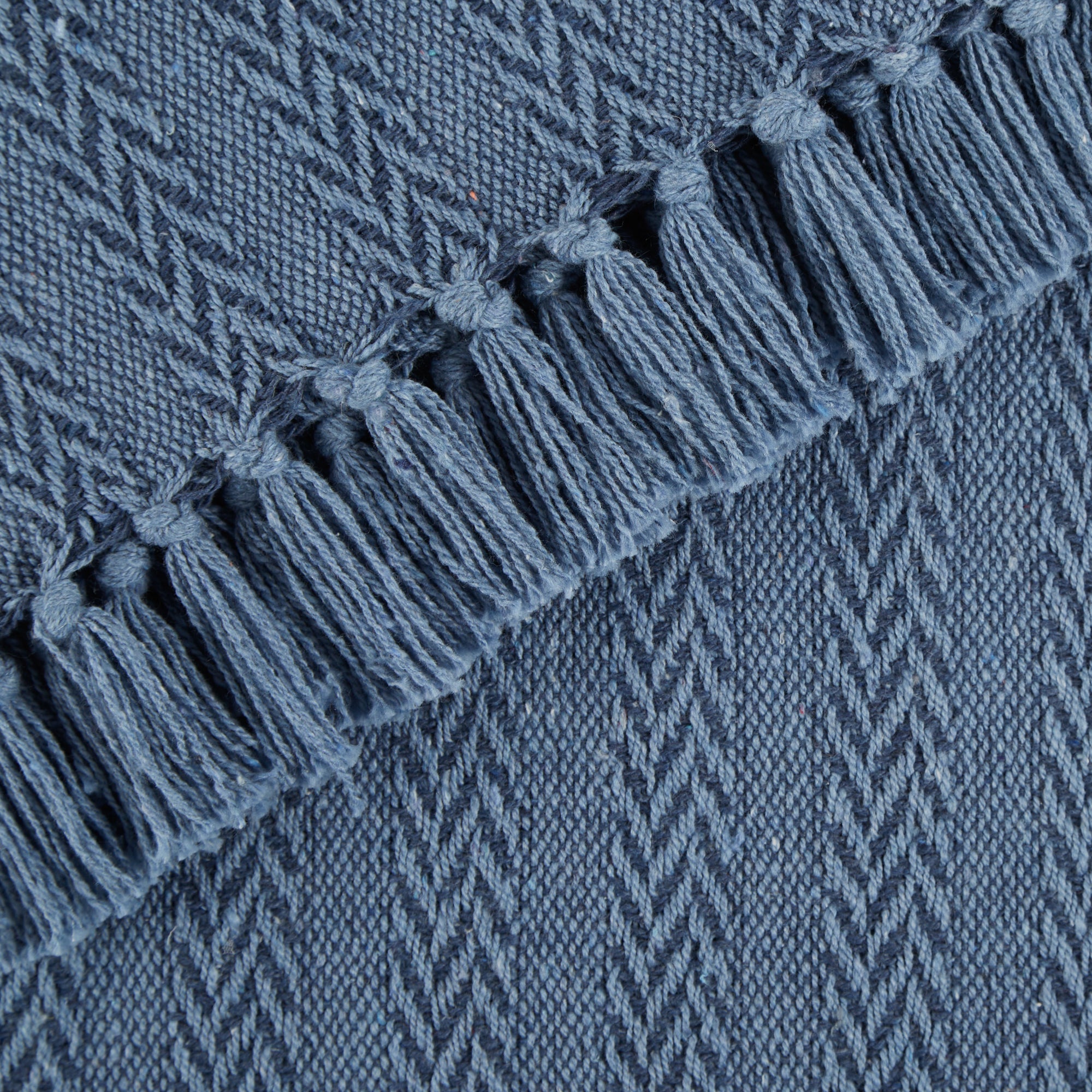 French Blue Tonal Textured Throw