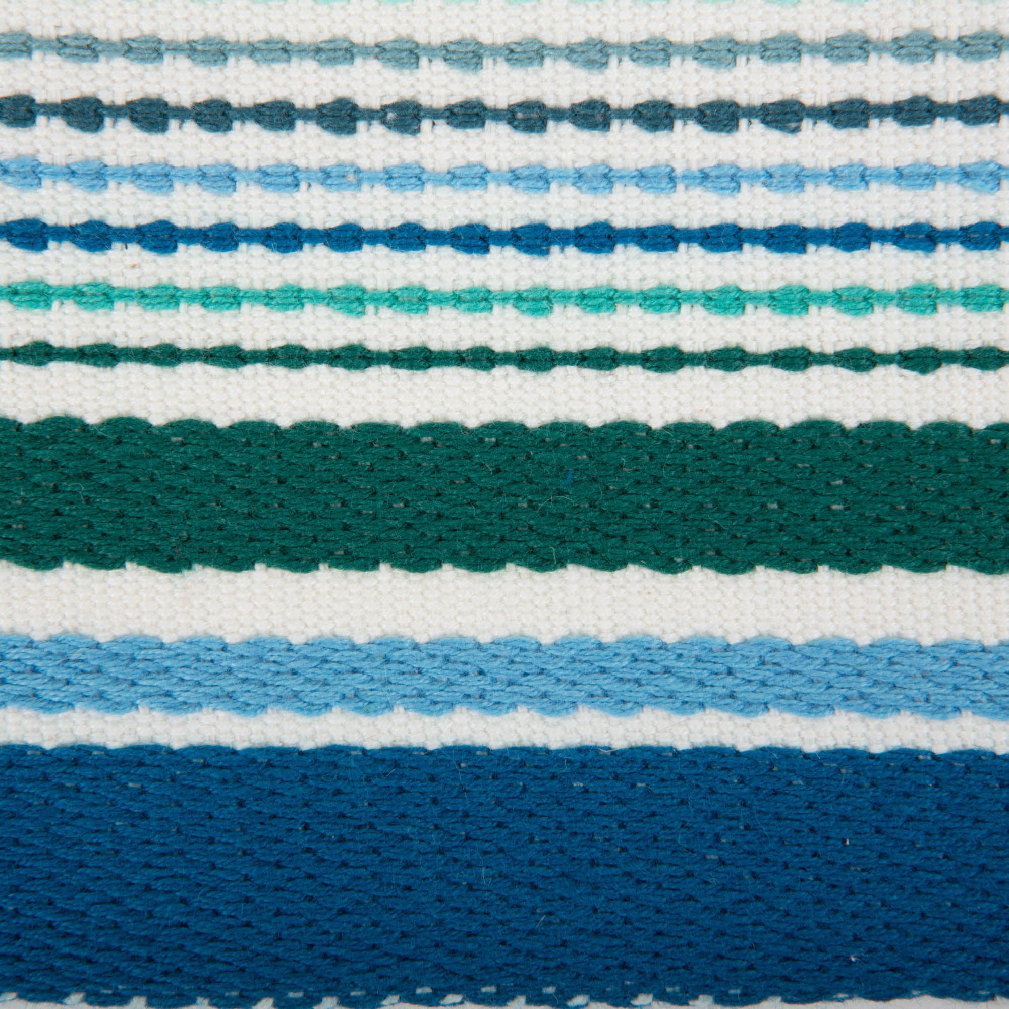 DII Tidal Stripe Fringed Cotton Placemat 6-Piece Set