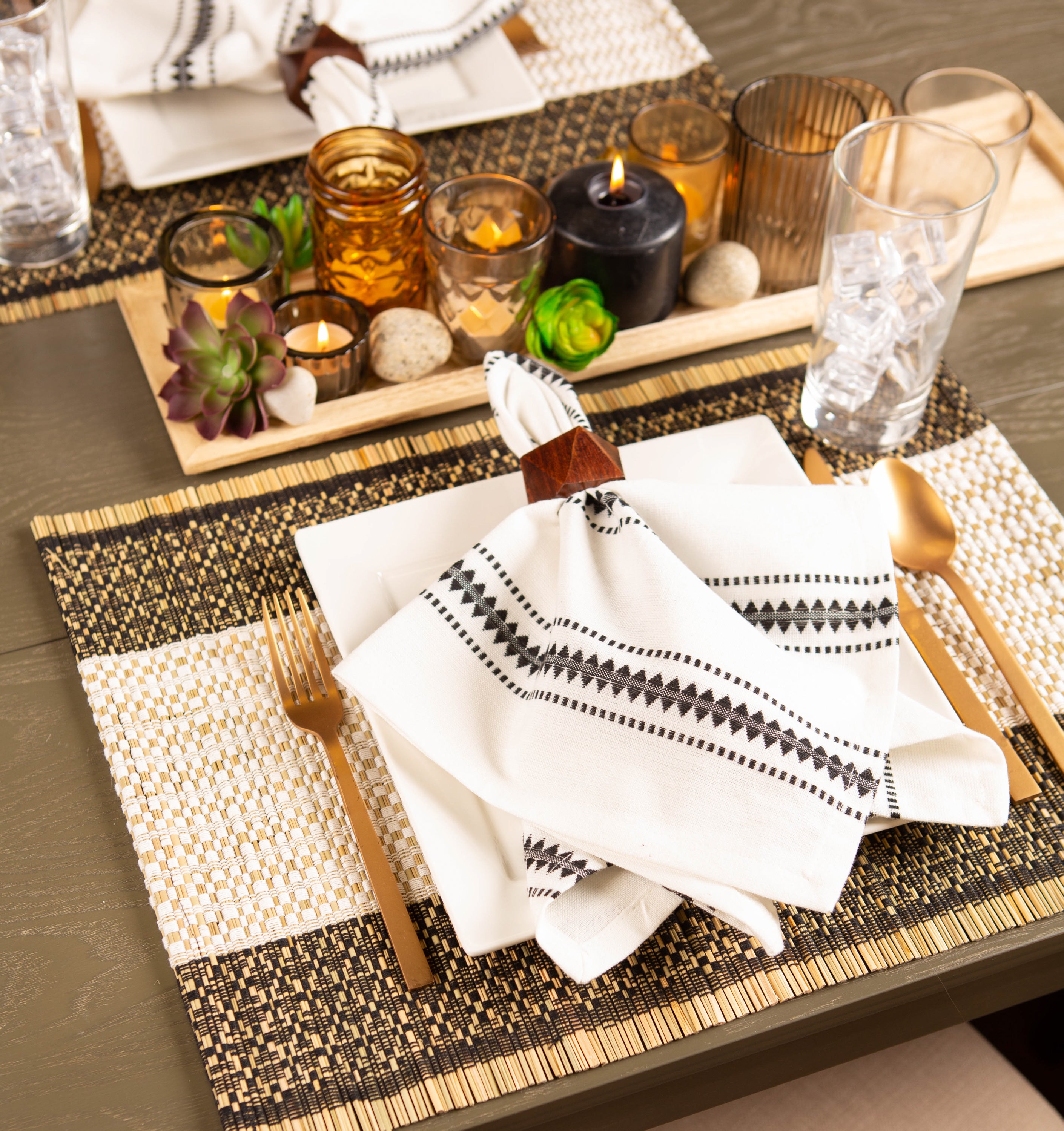 DII Urban Oasis Reed Placemat 6-Piece Set