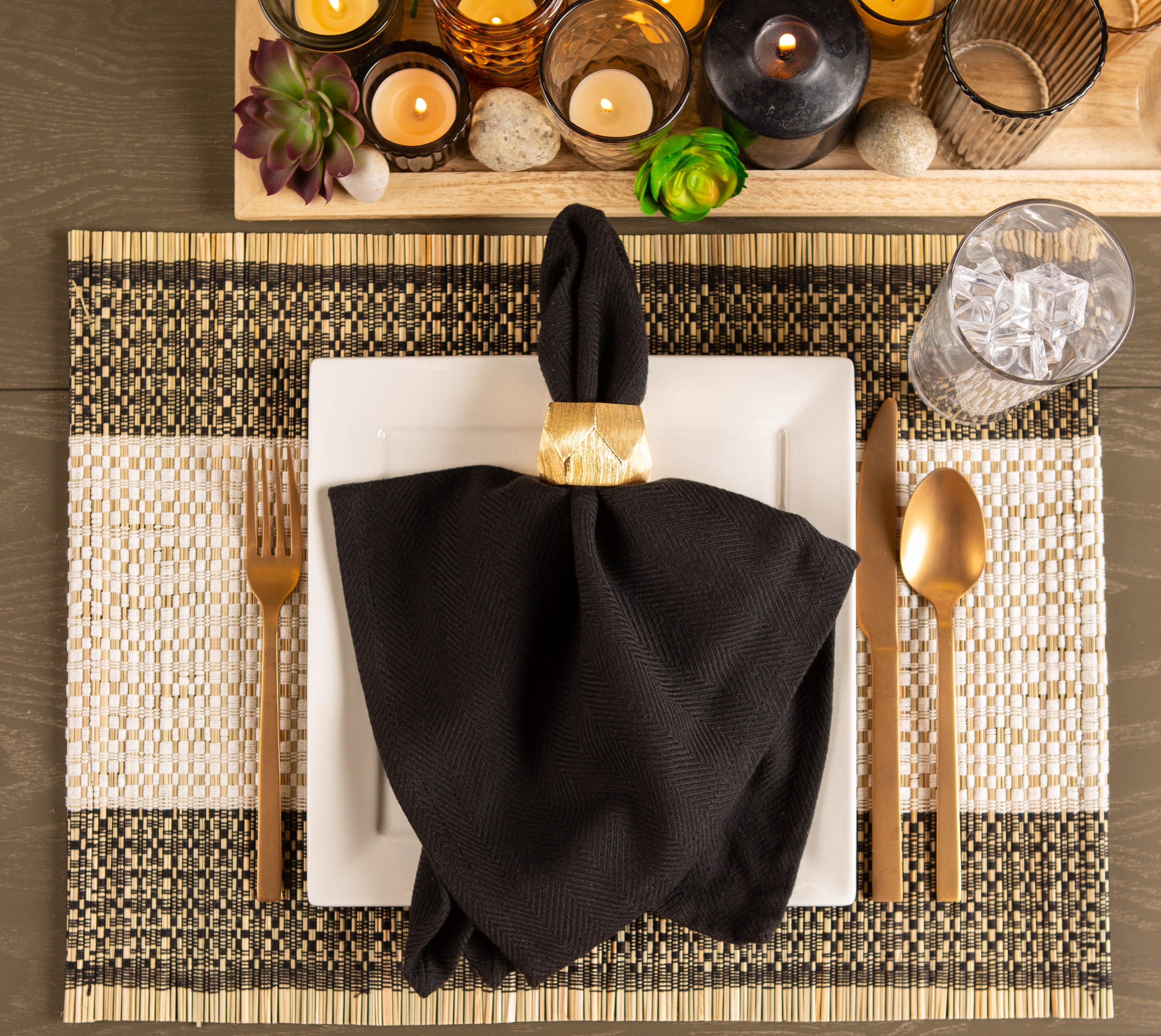 DII Urban Oasis Reed Placemat 6-Piece Set