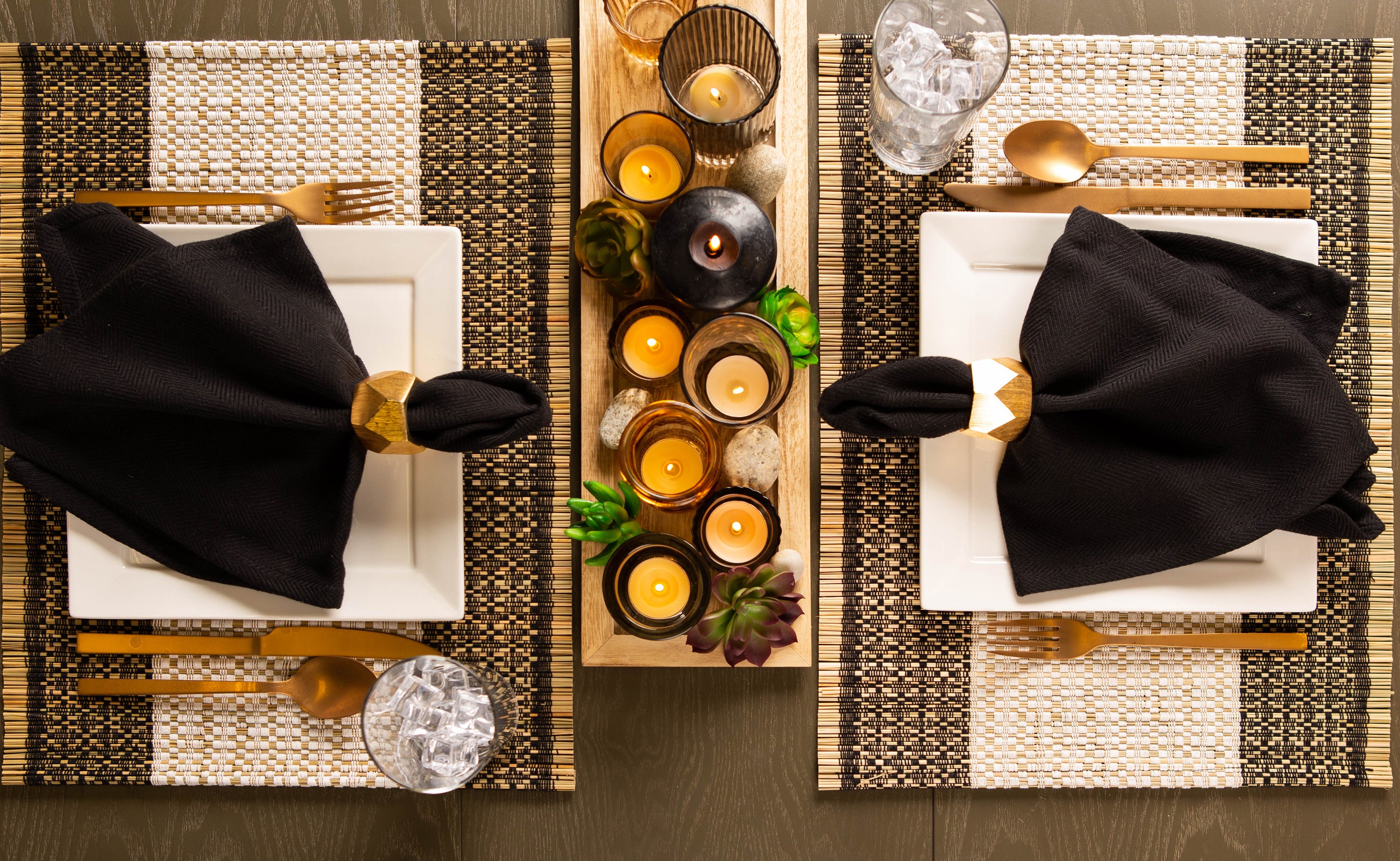 DII Urban Oasis Reed Placemat 6-Piece Set