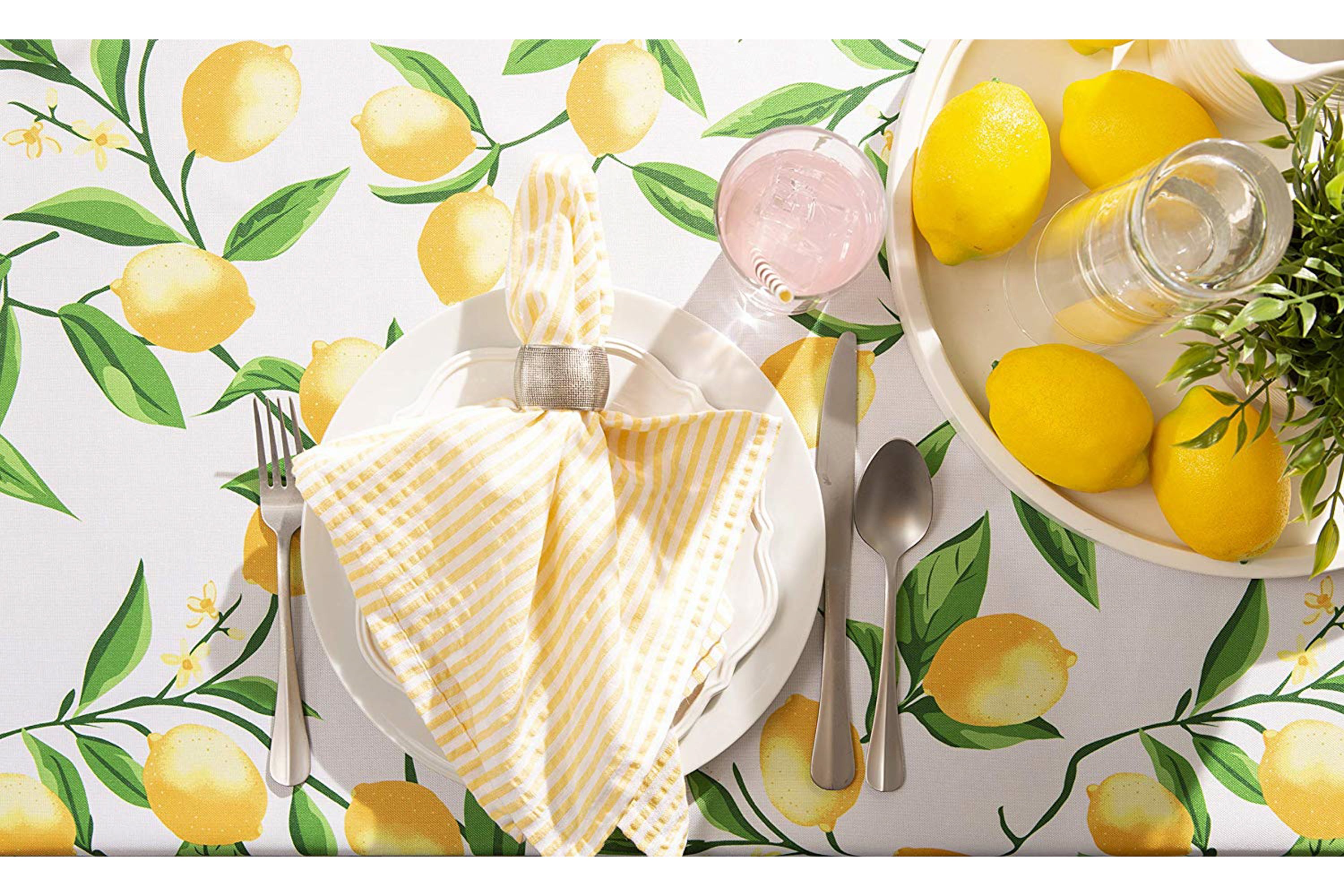 Lemon Bliss Print Outdoor Tablecloth