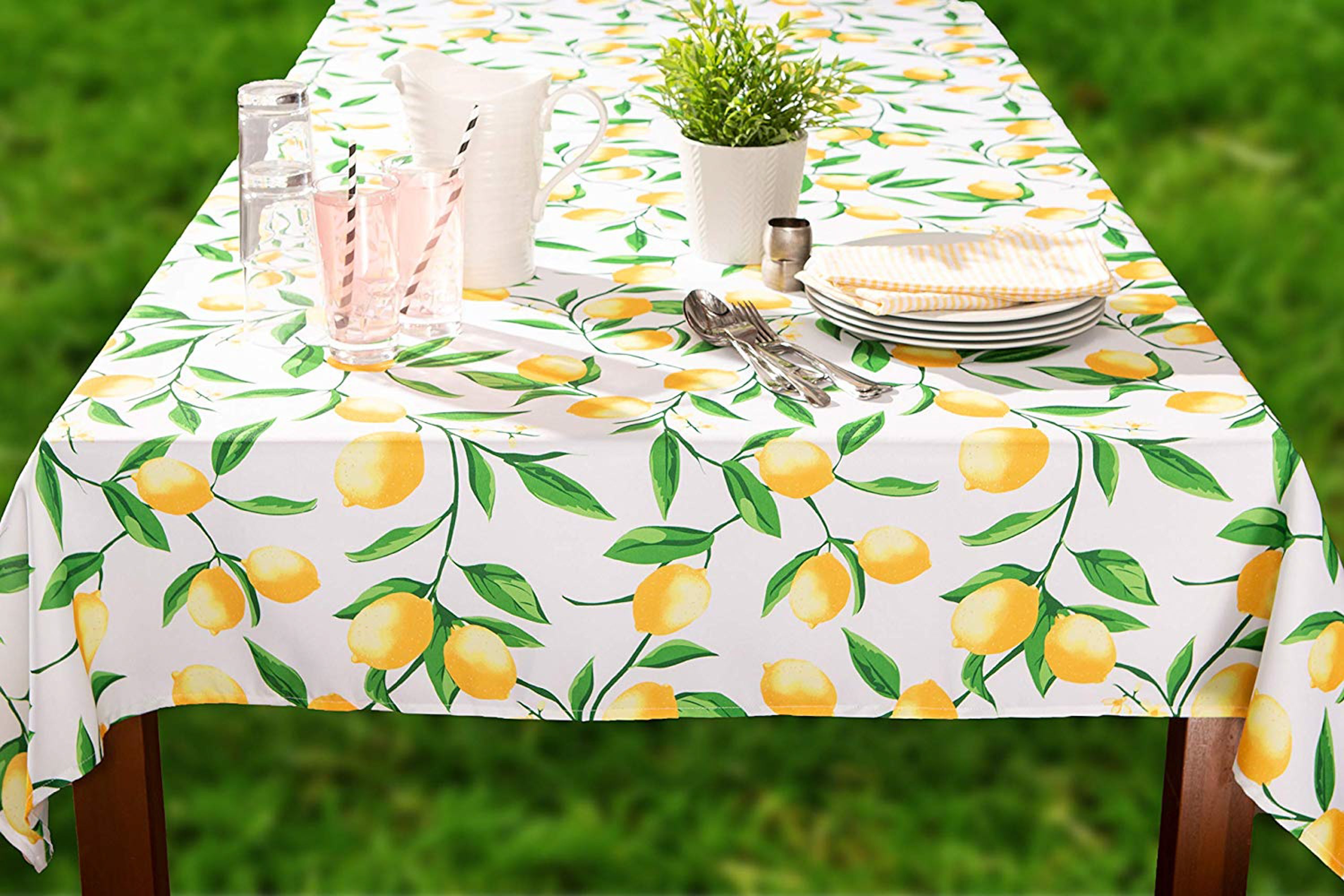 Lemon Bliss Print Outdoor Tablecloth