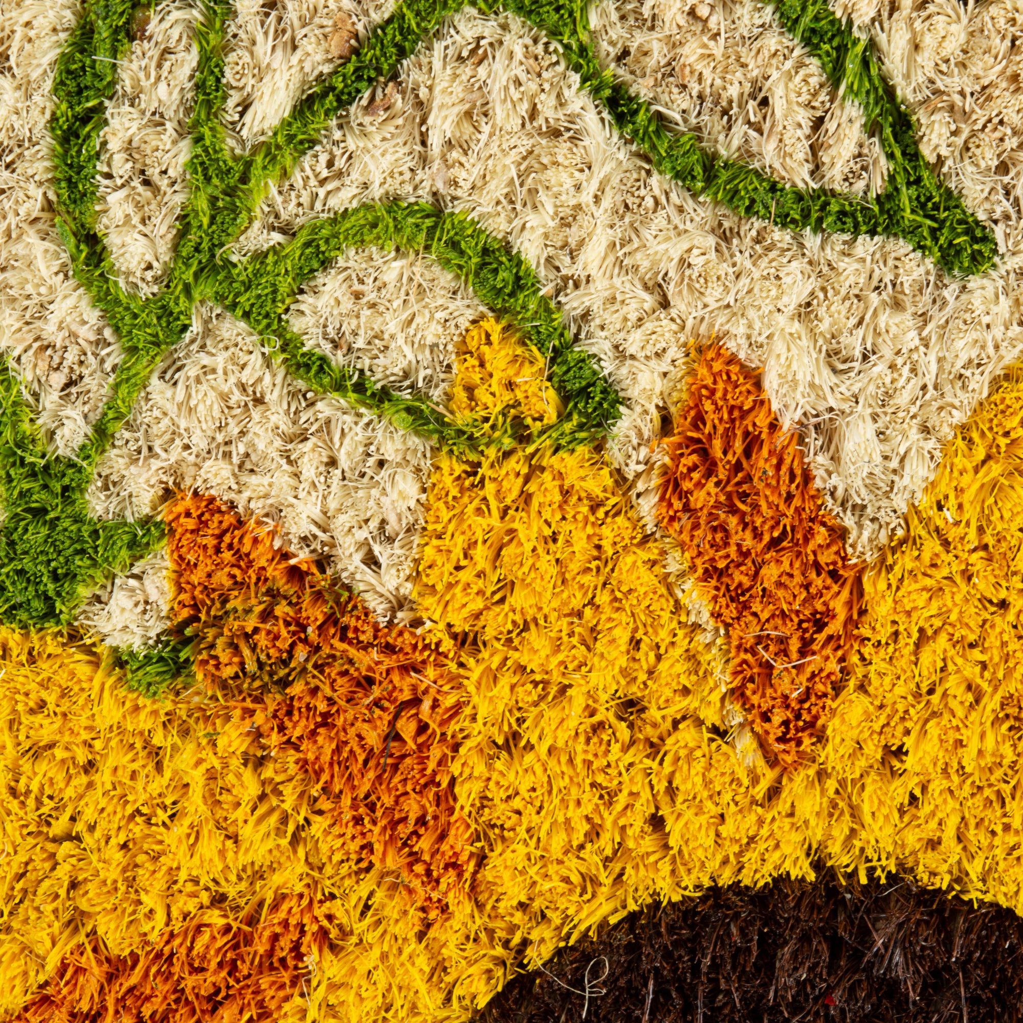 DII Sunflower Welcome Coir Doormat, PVC-Backed