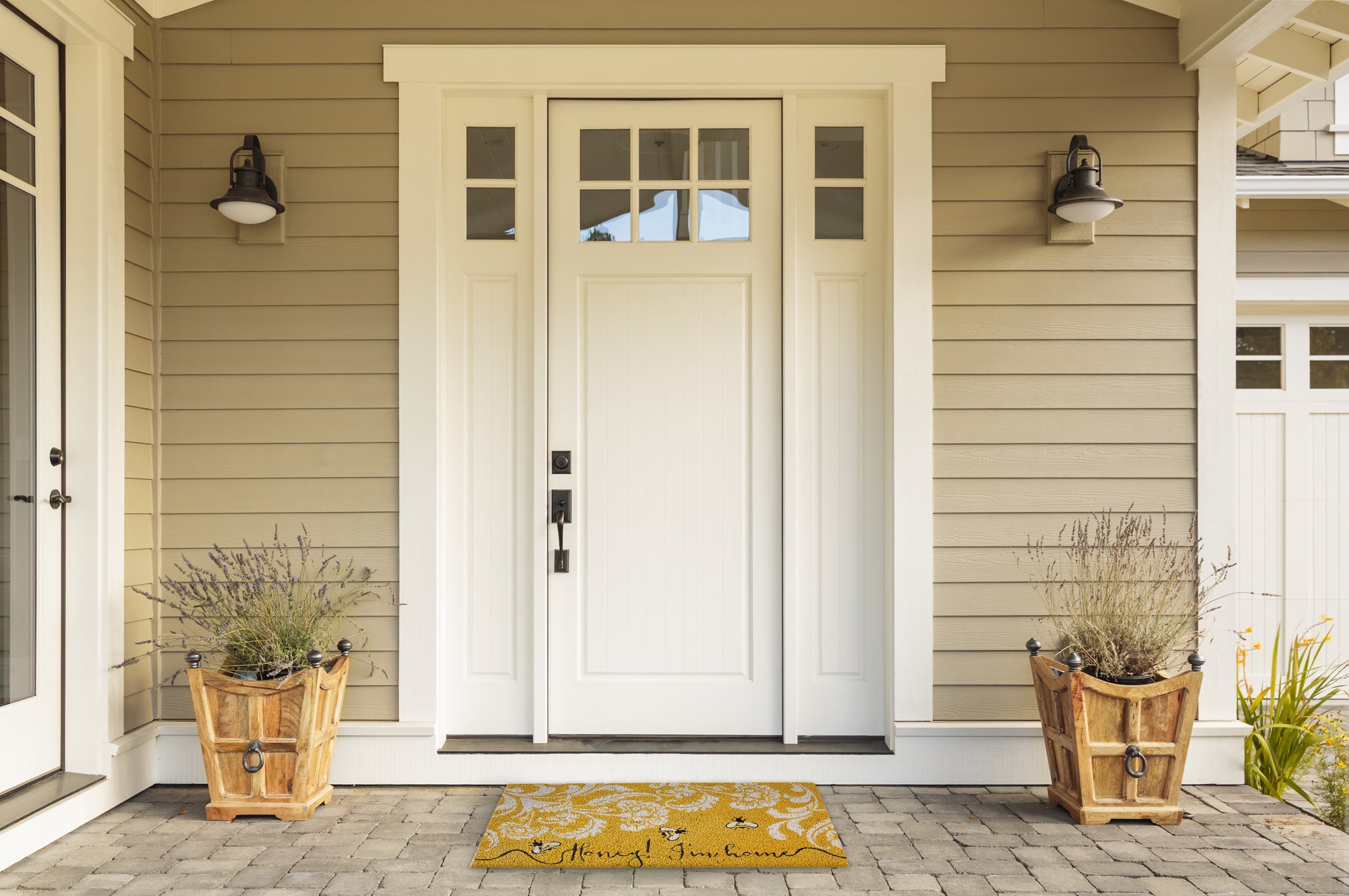 DII Honey I'm Home Doormat, Non-Slip PVC Backing