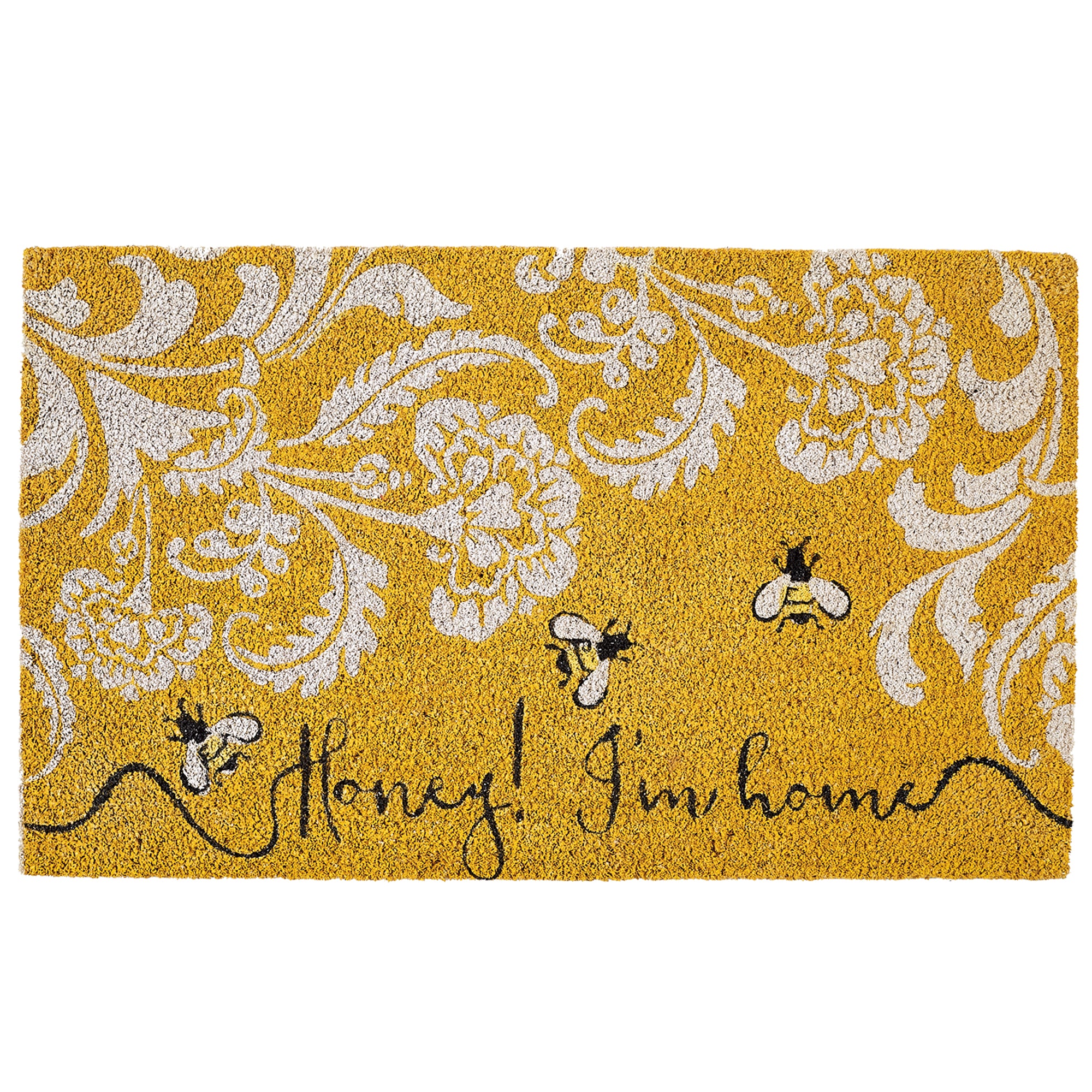 DII Honey I'm Home Doormat, Non-Slip PVC Backing
