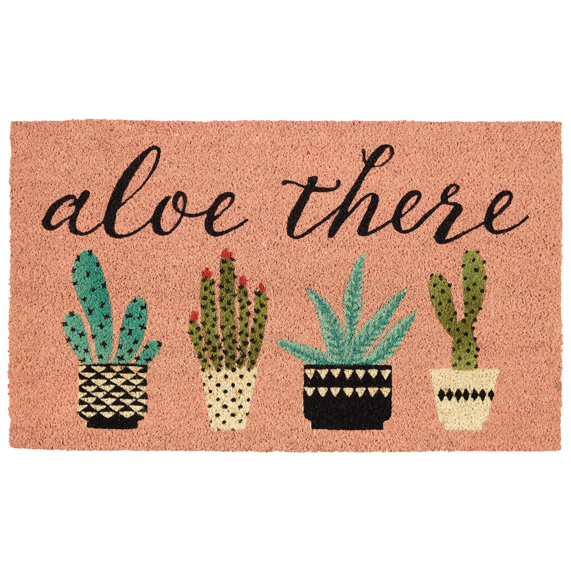 DII Aloe There Doormat, Non-Slip PVC Backing