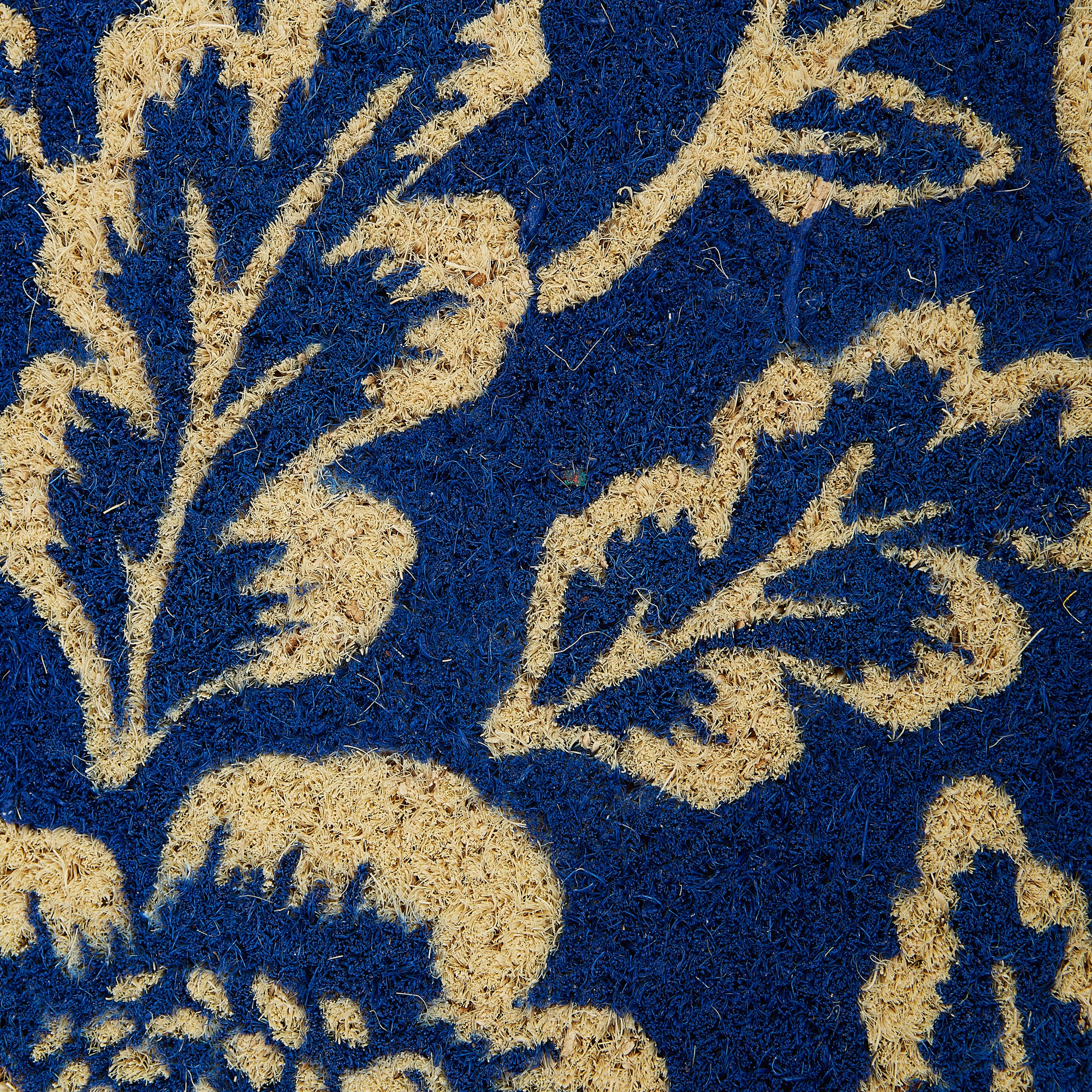 DII Blue Peonies Doormat, Non-Slip PVC Backing