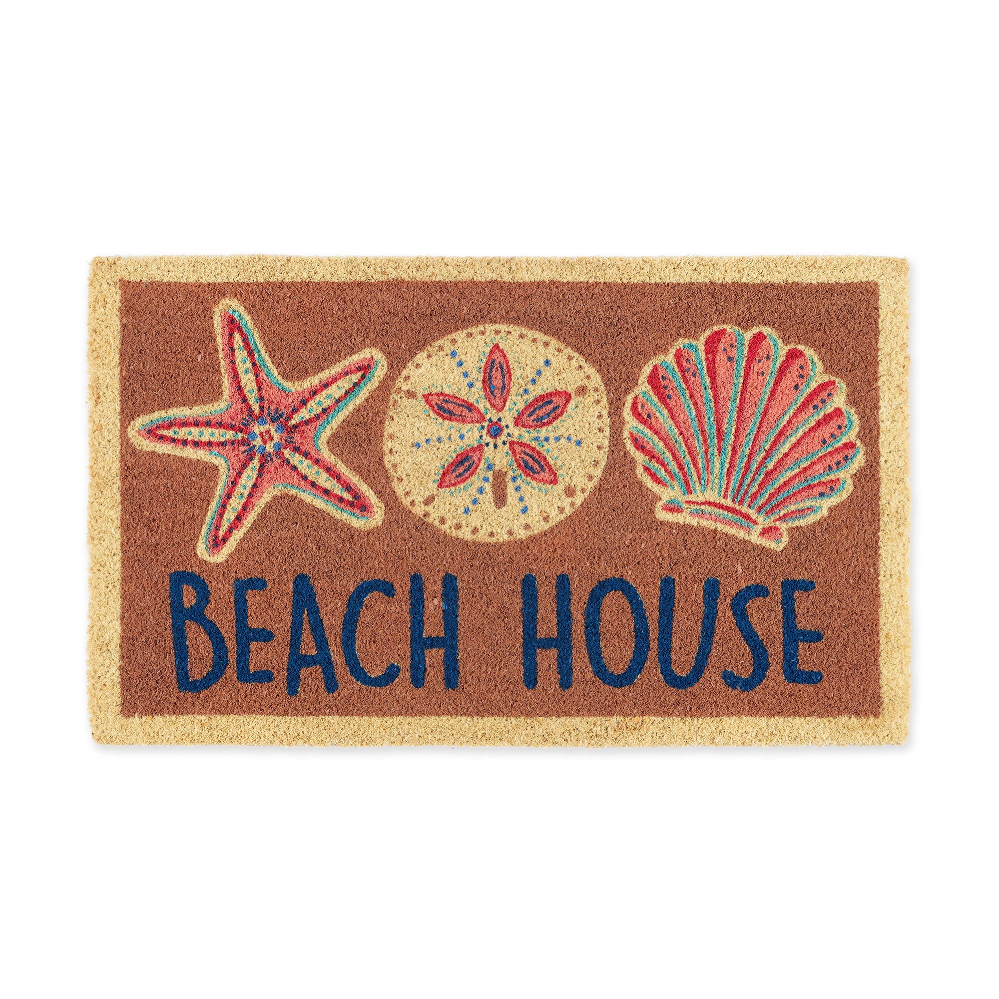 DII Beach House Doormat, Non-Slip PVC Backing