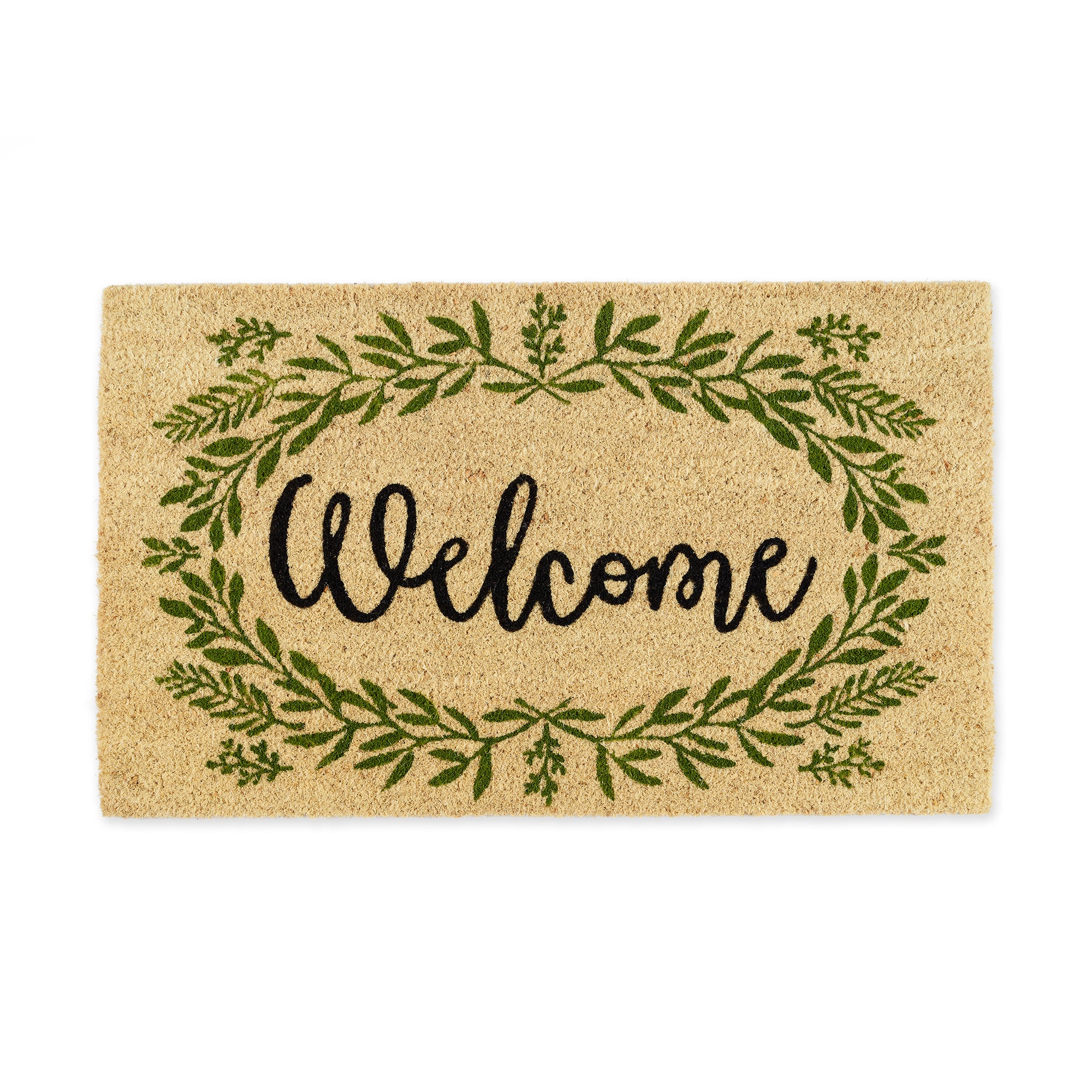 DII Natural Coir Doormat Outdoor Welcome Mat, Greenery