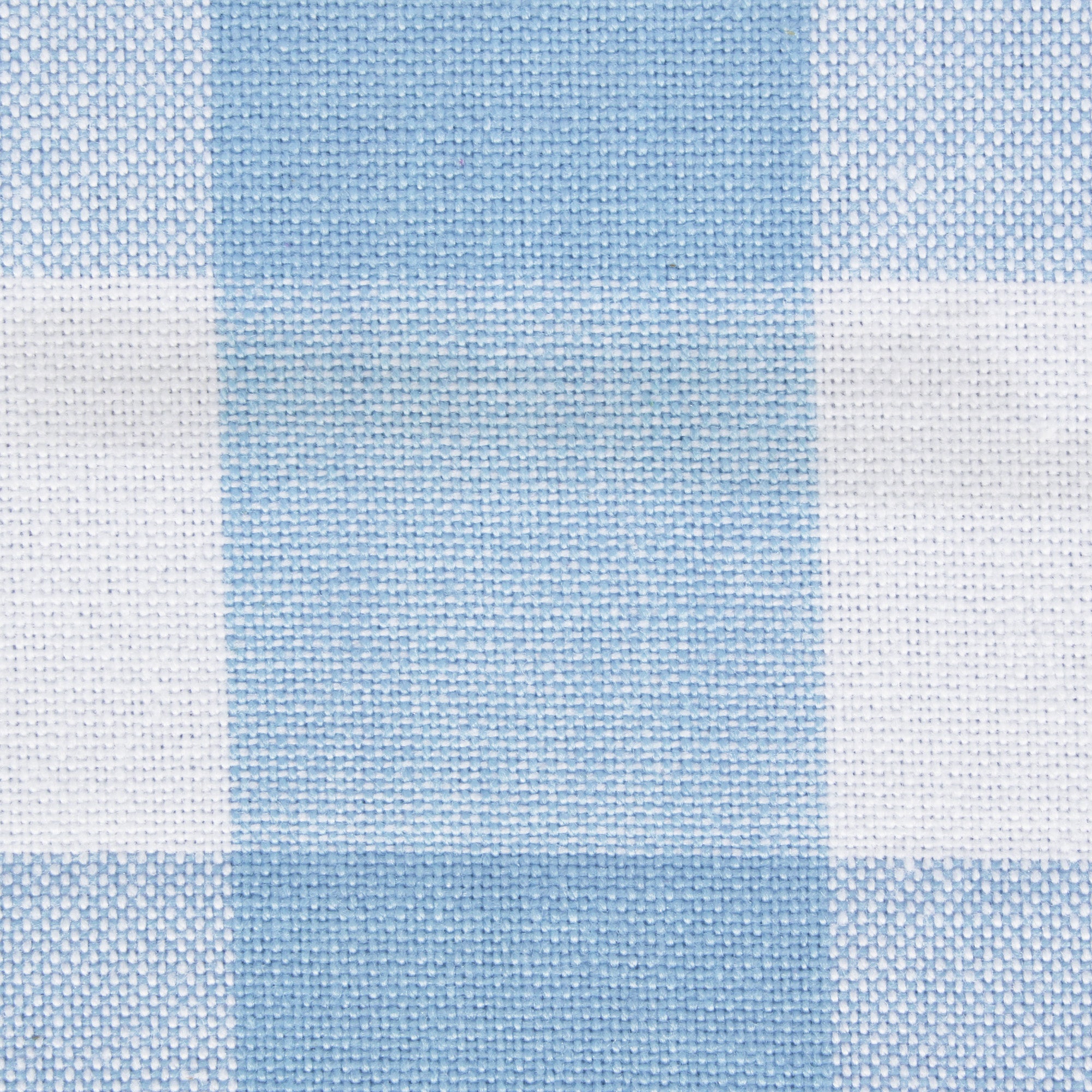 DII Light Blue Buffalo Check Cotton Table Topper