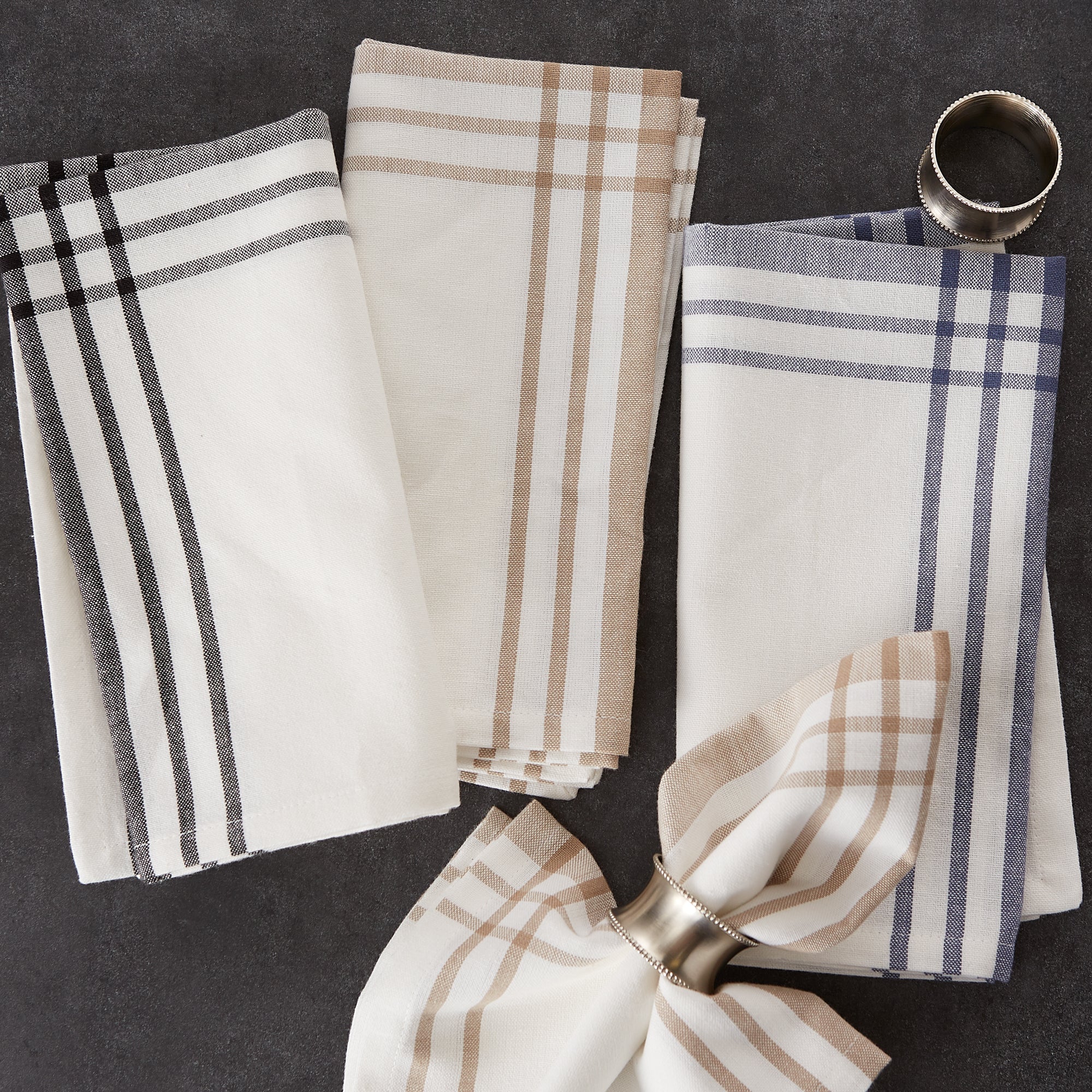 Black Home Sweet Farmhouse Napkin, Set of 6