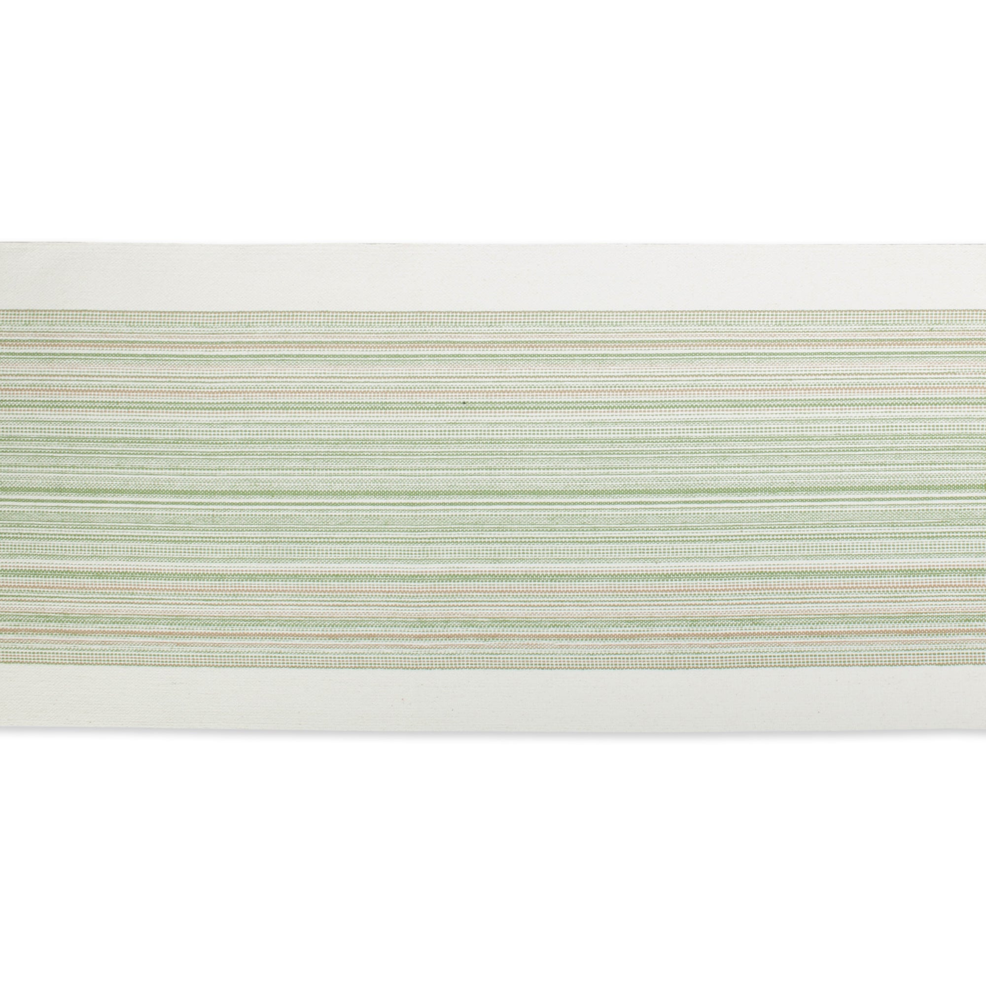 DII Striped Fringe Ribbed Cotton Table Runner