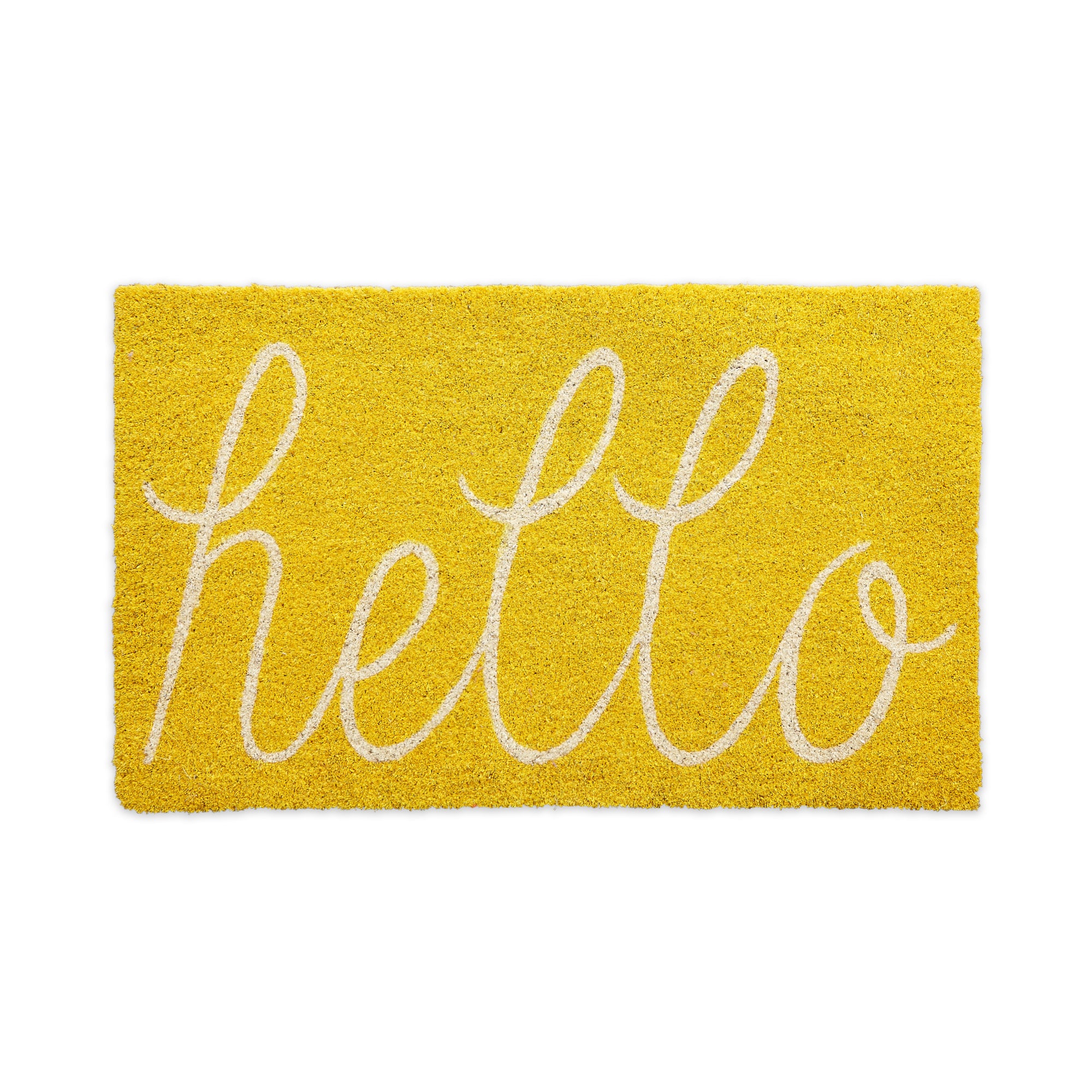 DII Hello Coir PVC-Backed Non-Slip Doormat