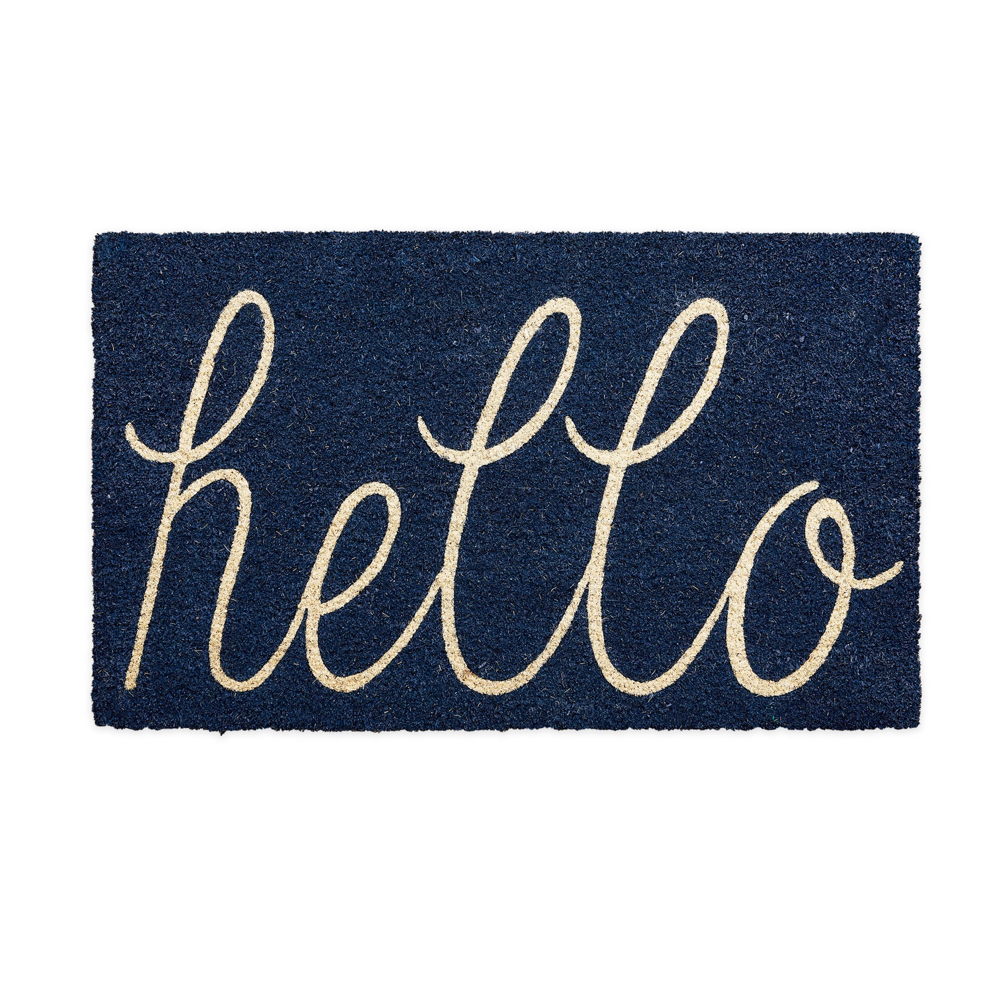 DII Hello Coir PVC-Backed Non-Slip Doormat