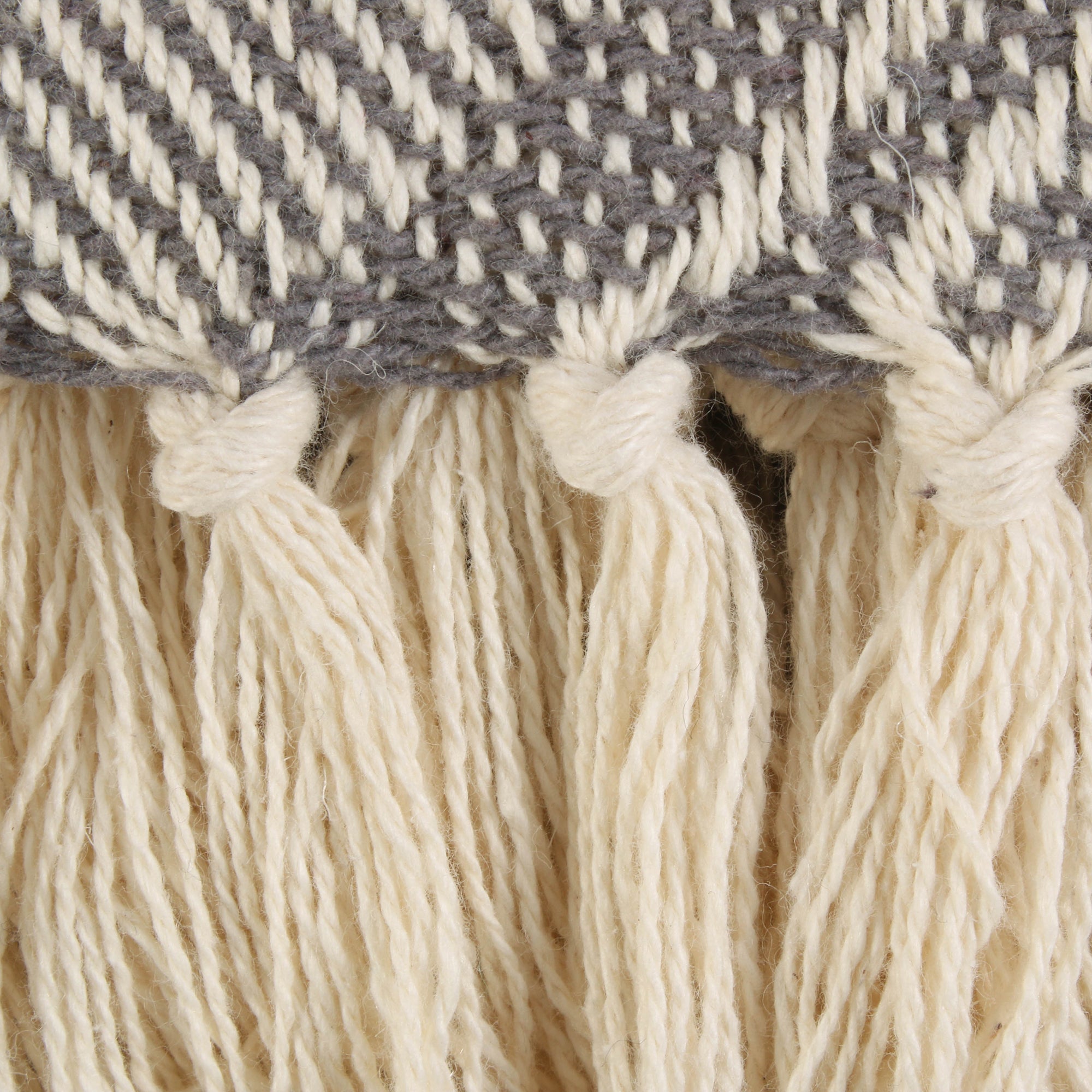 Gray Basketweave Throw