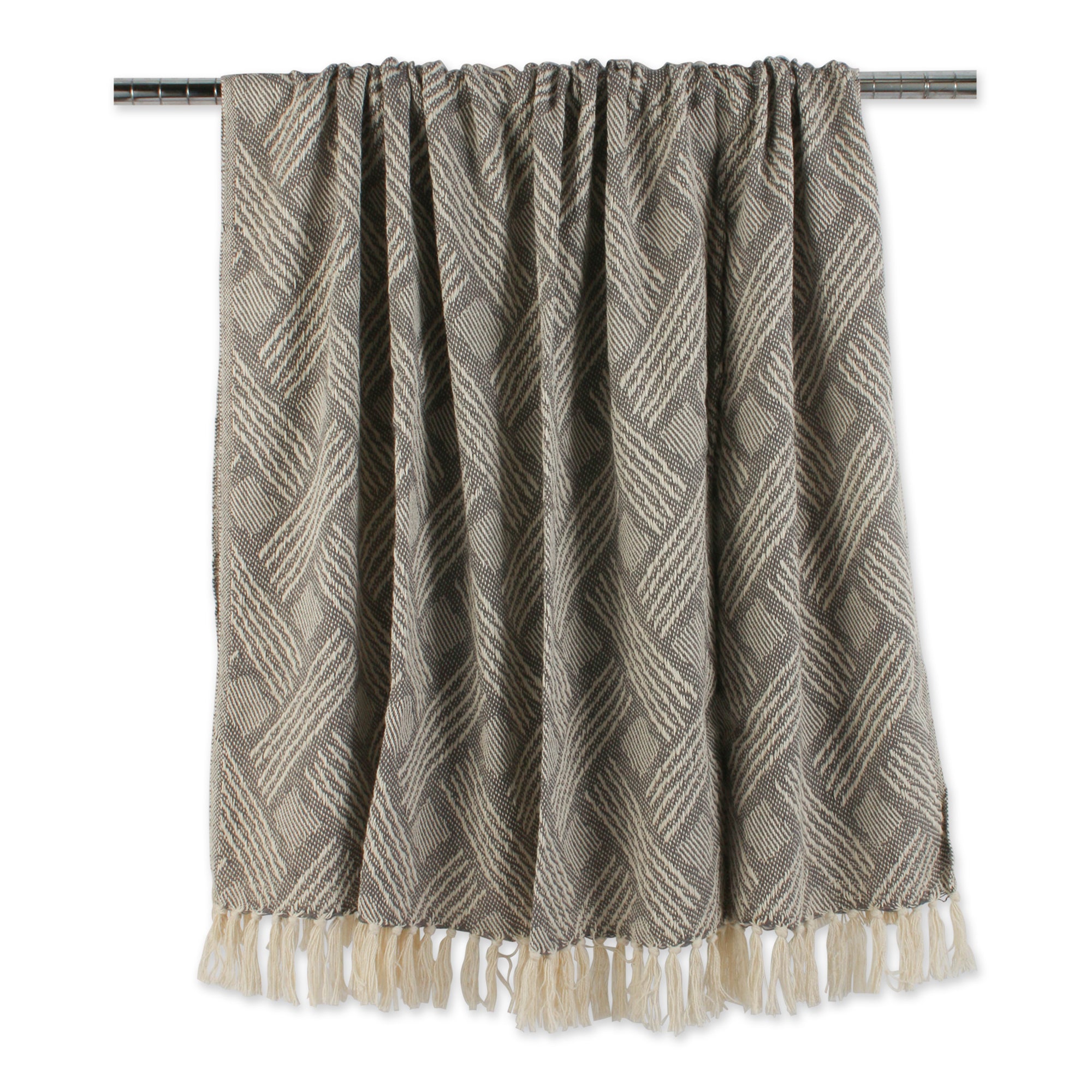 Gray Basketweave Throw