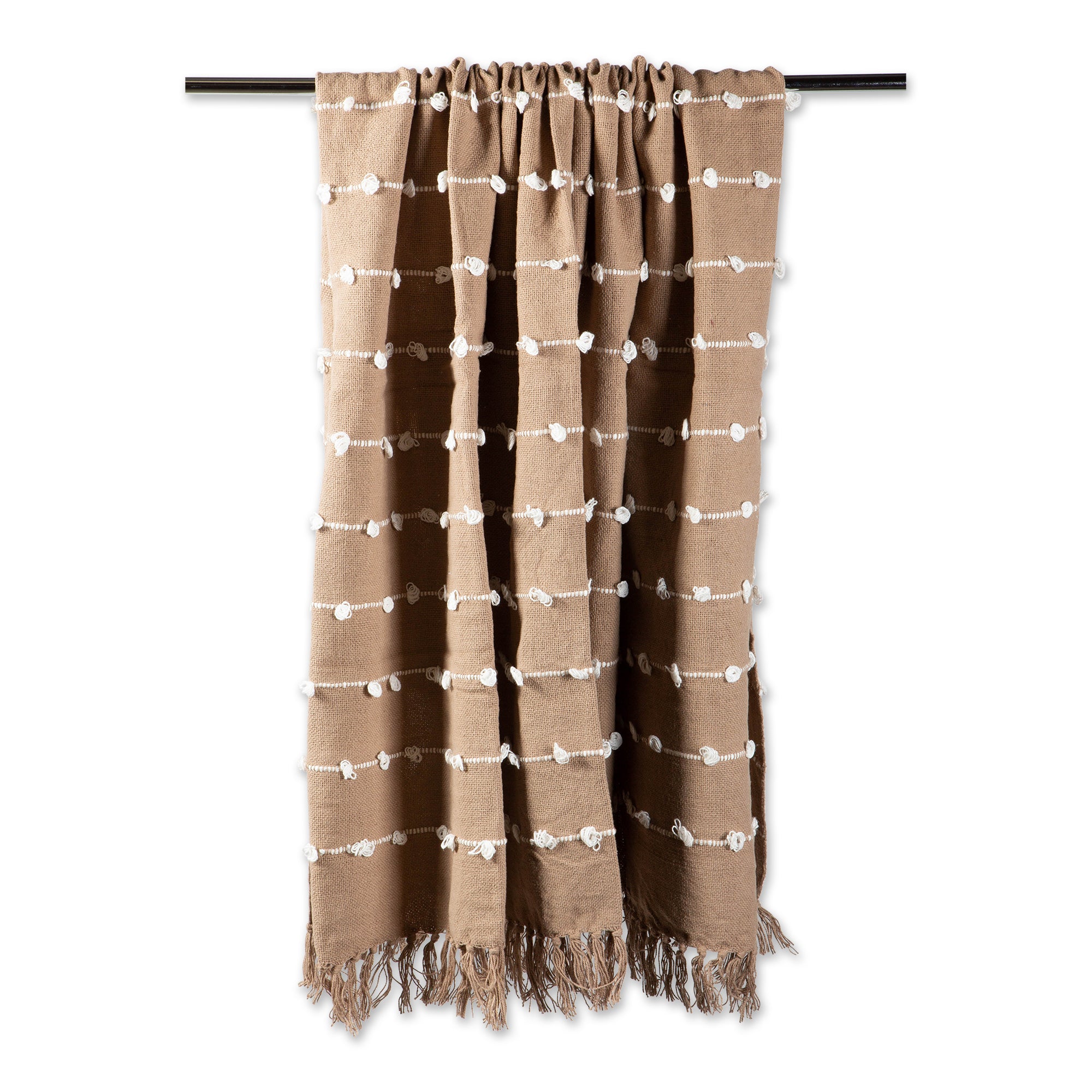 Stone Woven Loop Throw